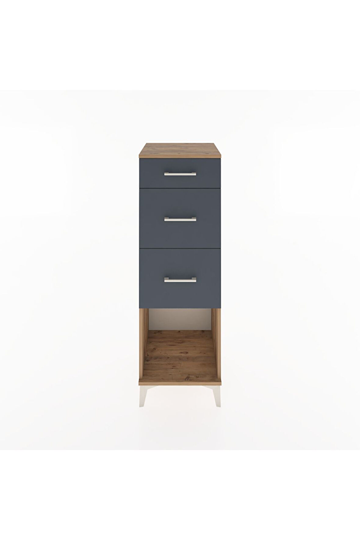 Hyperion Dolap 3 Çekmeceli 44x44x134 Çam-Antrasit