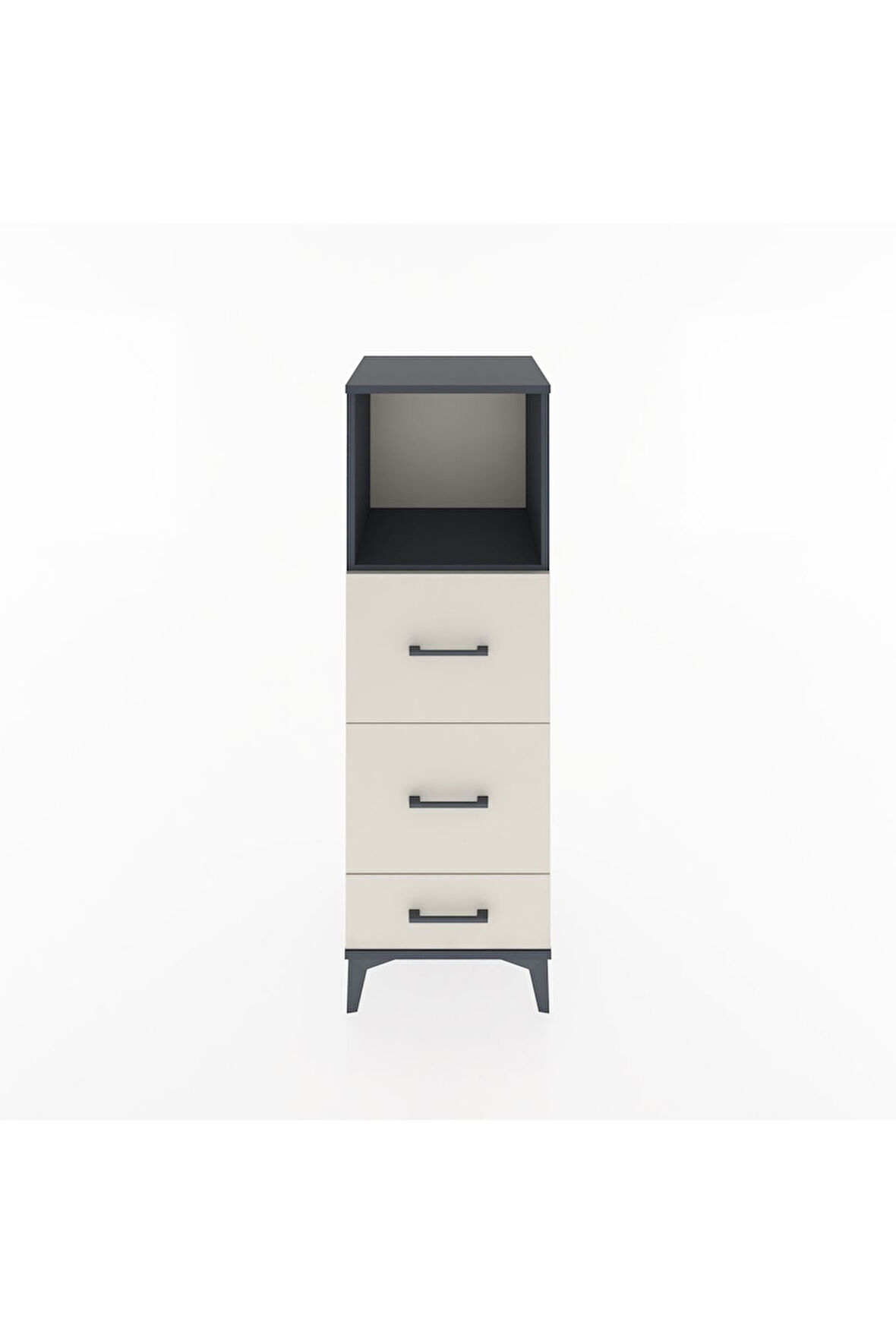 Hyperion Dolap Tek Raflı 3 Çekmeceli 44x44x134 Antrasit-Aytaşı