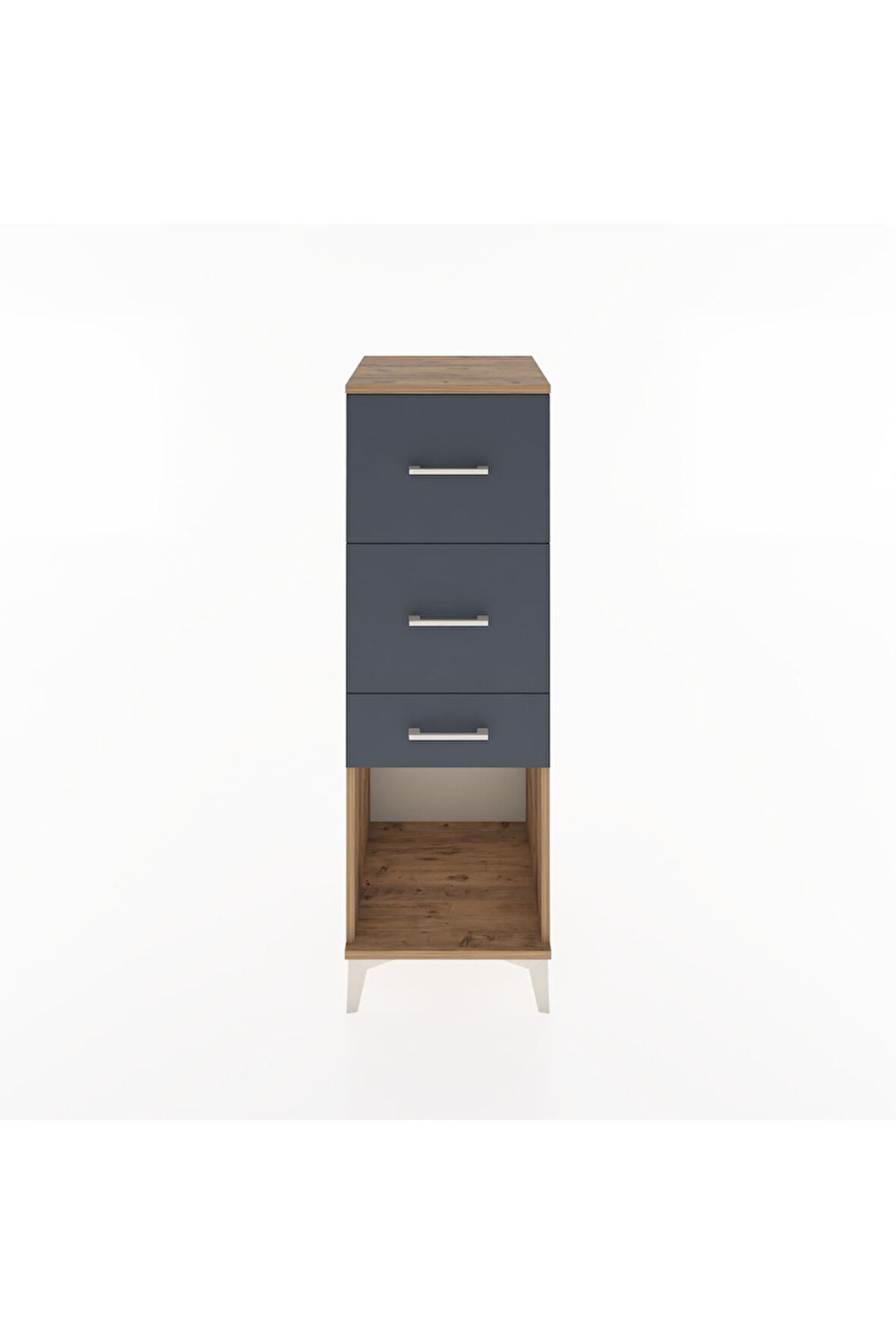 Hyperion Dolap 3 Çekmeceli 44x44x134 Çam-Antrasit