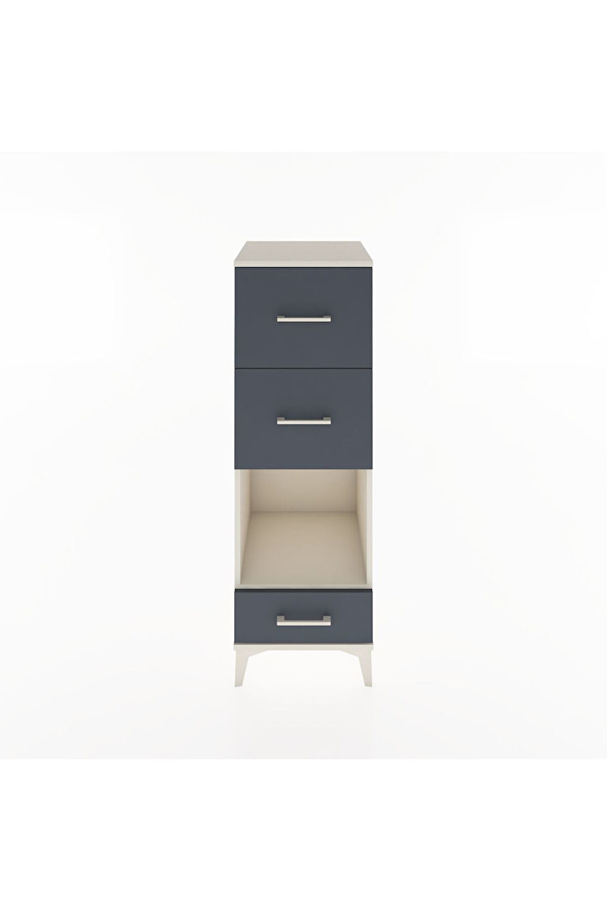 Hyperion Dolap Tek Raflı 3 Çekmeceli 44x44x134 Aytaşı-Antrasit