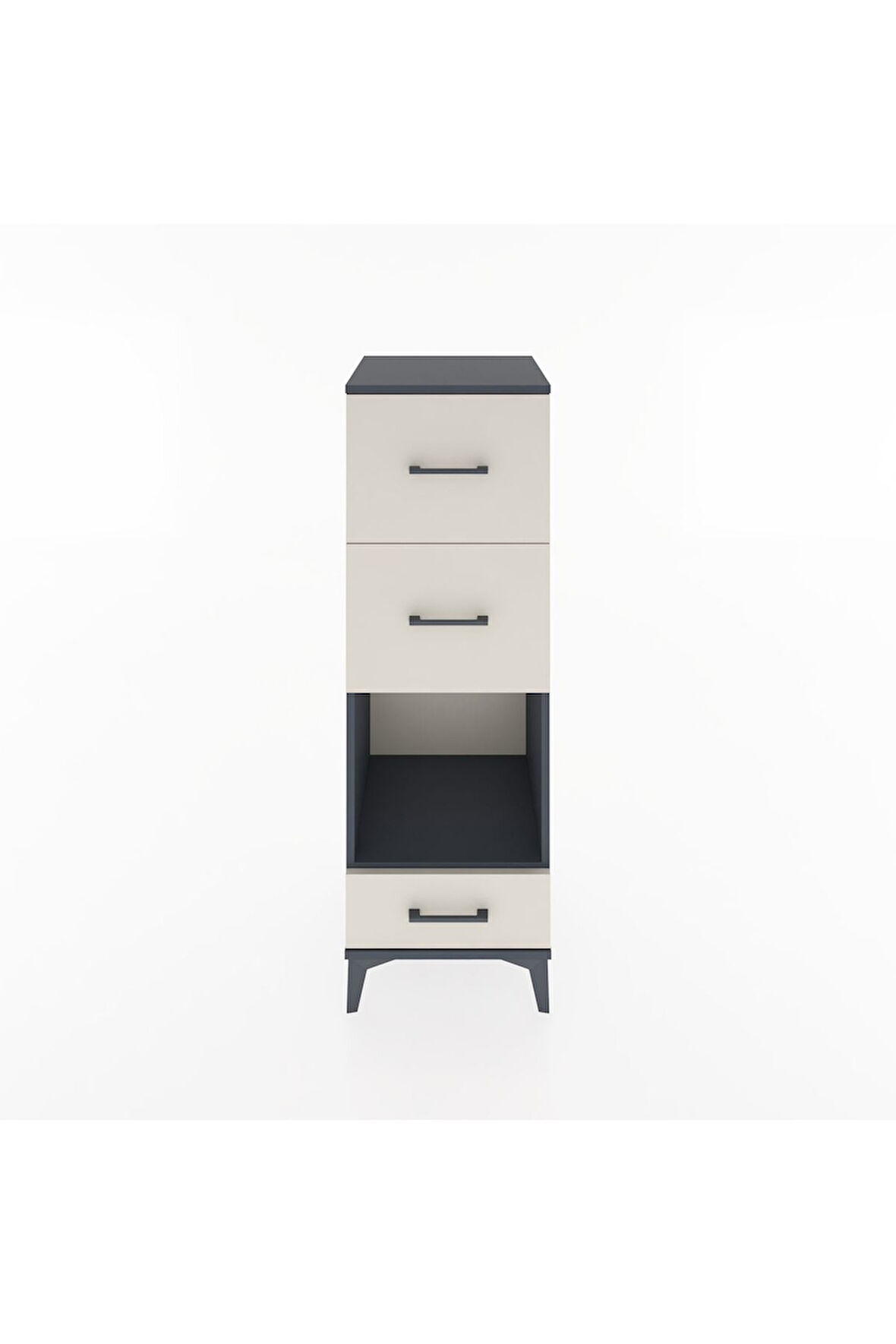Hyperion Dolap Tek Raflı 3 Çekmeceli 44x44x134 Antrasit-Aytaşı
