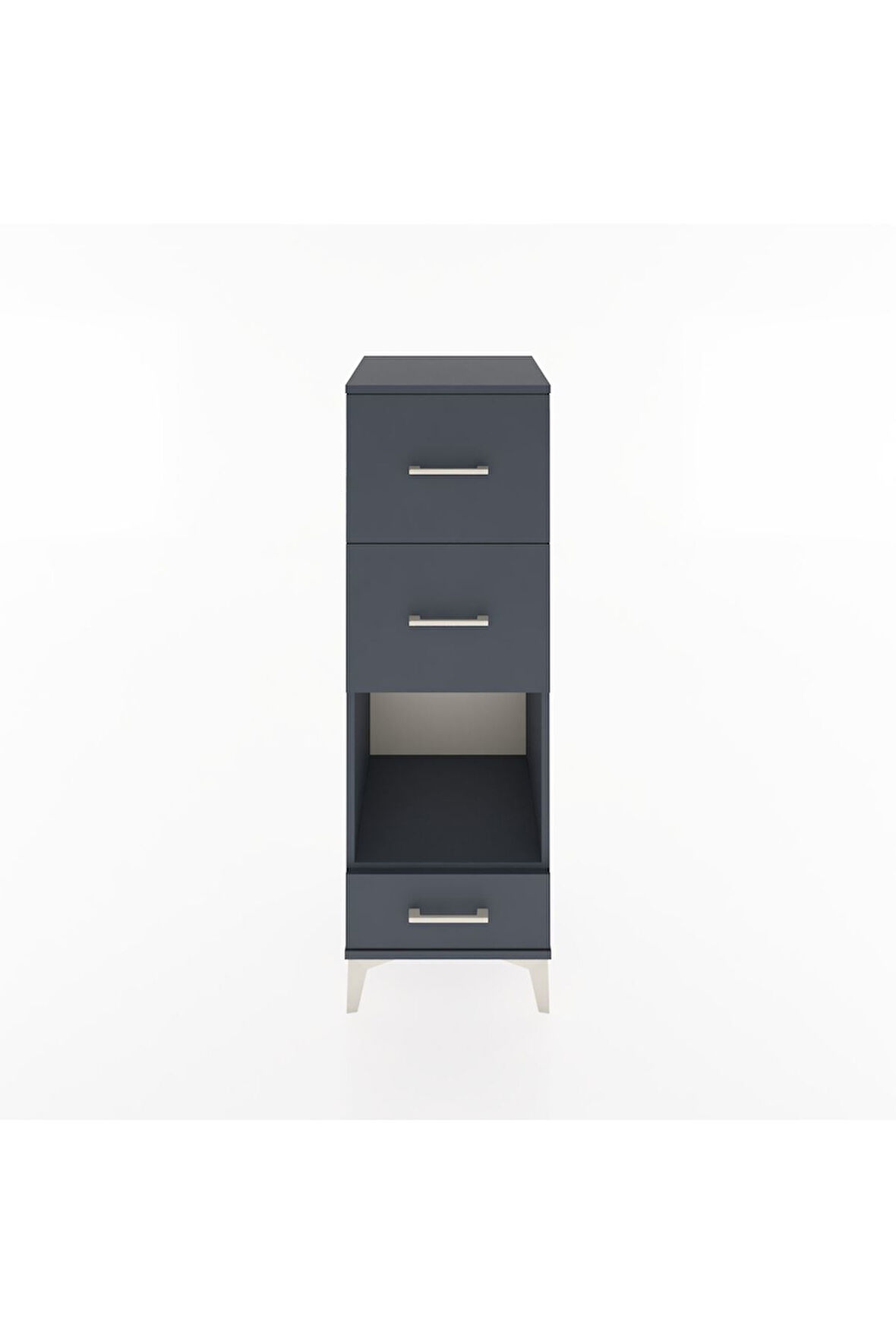 Hyperion Dolap Tek Raflı 3 Çekmeceli 44x44x134 Antrasit-Antrasit