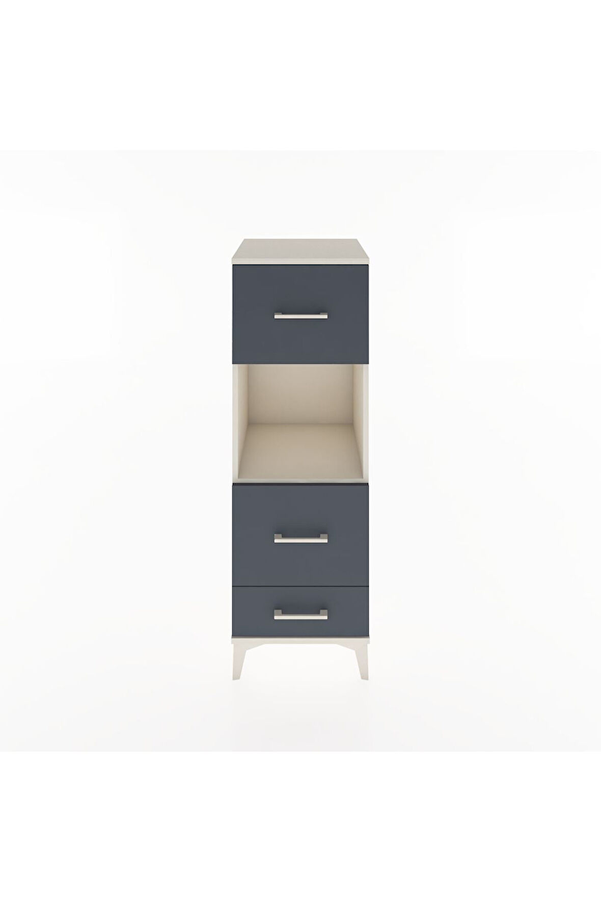 Hyperion Dolap Tek Raflı 3 Çekmeceli 44x44x134 Aytaşı-Antrasit