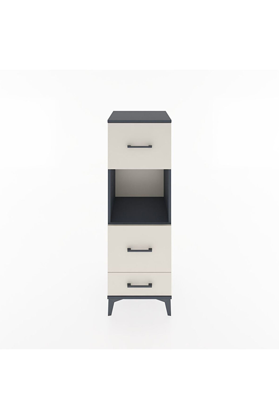 Hyperion Dolap Tek Raflı 3 Çekmeceli 44x44x134 Antrasit-Aytaşı