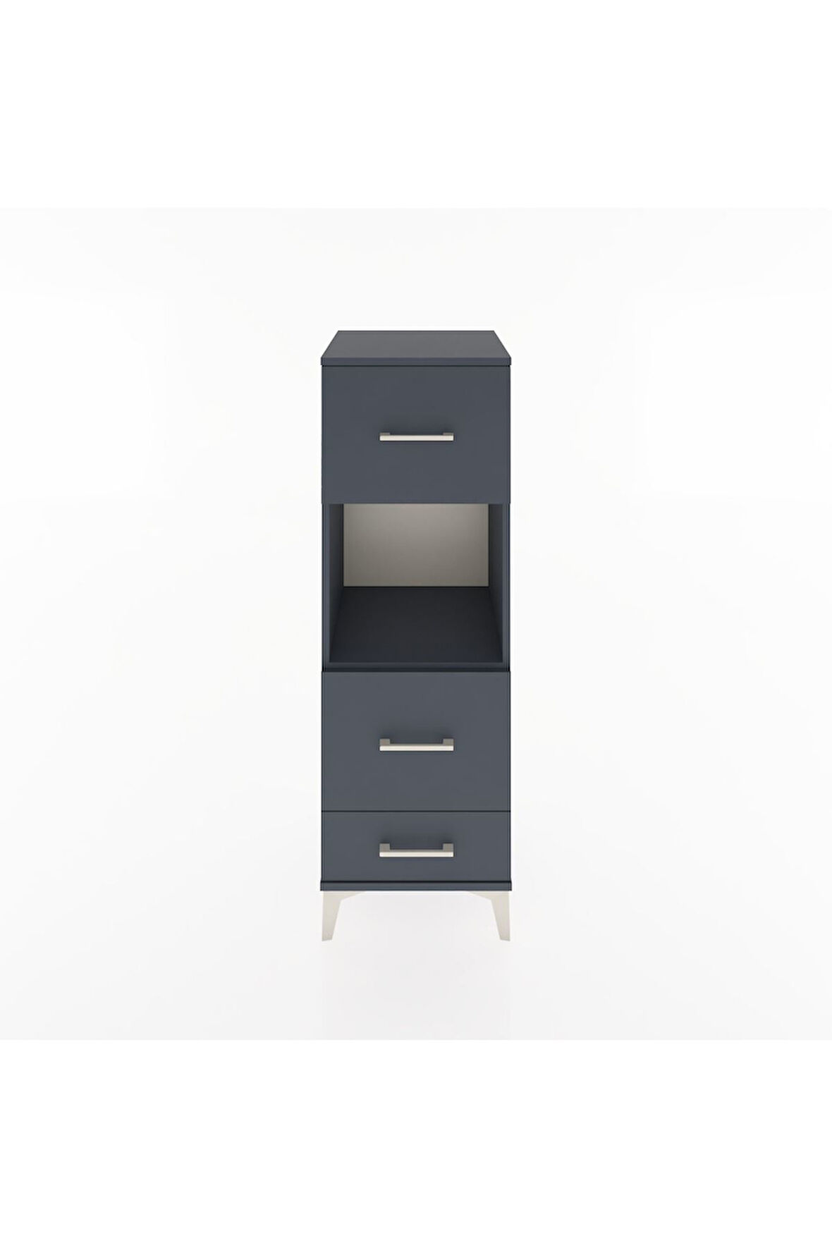 Hyperion Dolap Tek Raflı 3 Çekmeceli 44x44x134 Antrasit-Antrasit