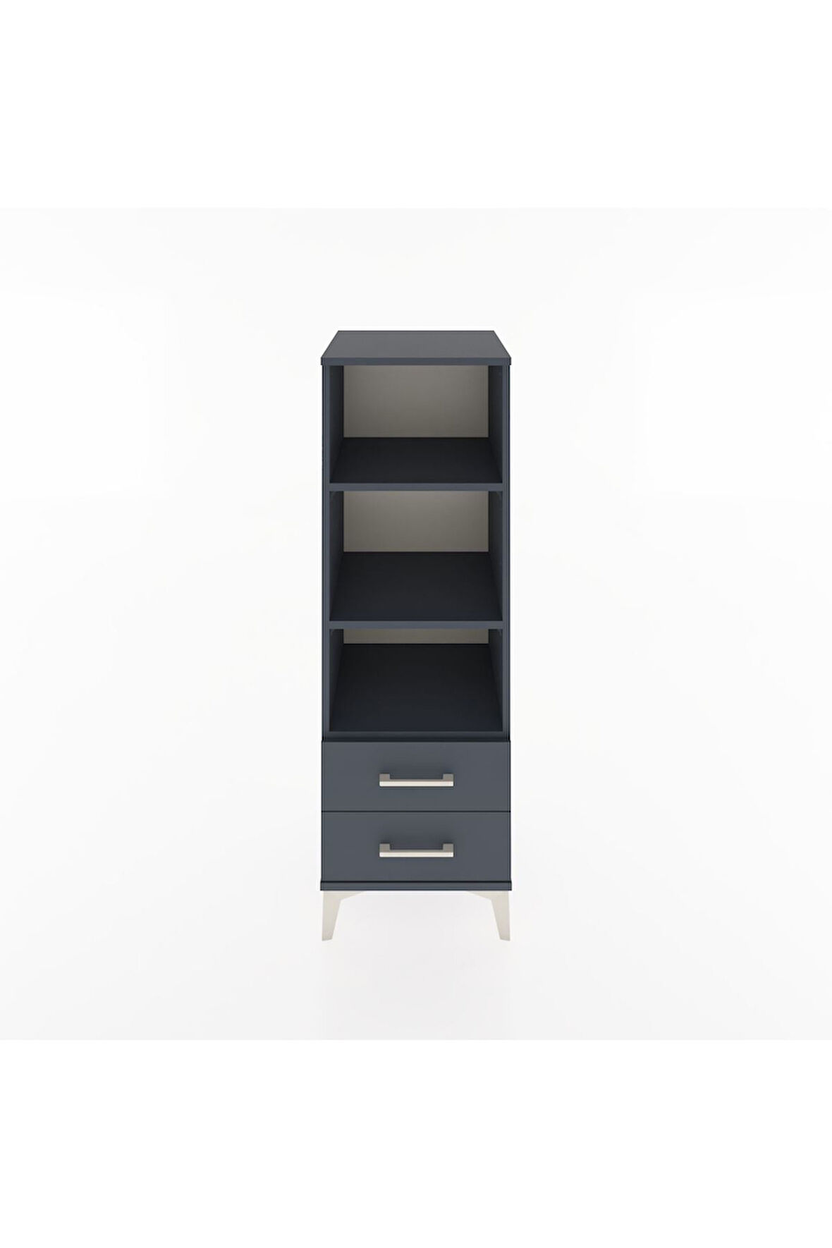 Hyperion Dolap 3 Raflı 2 Çekmeceli 44x44x134 Antrasit-Antrasit