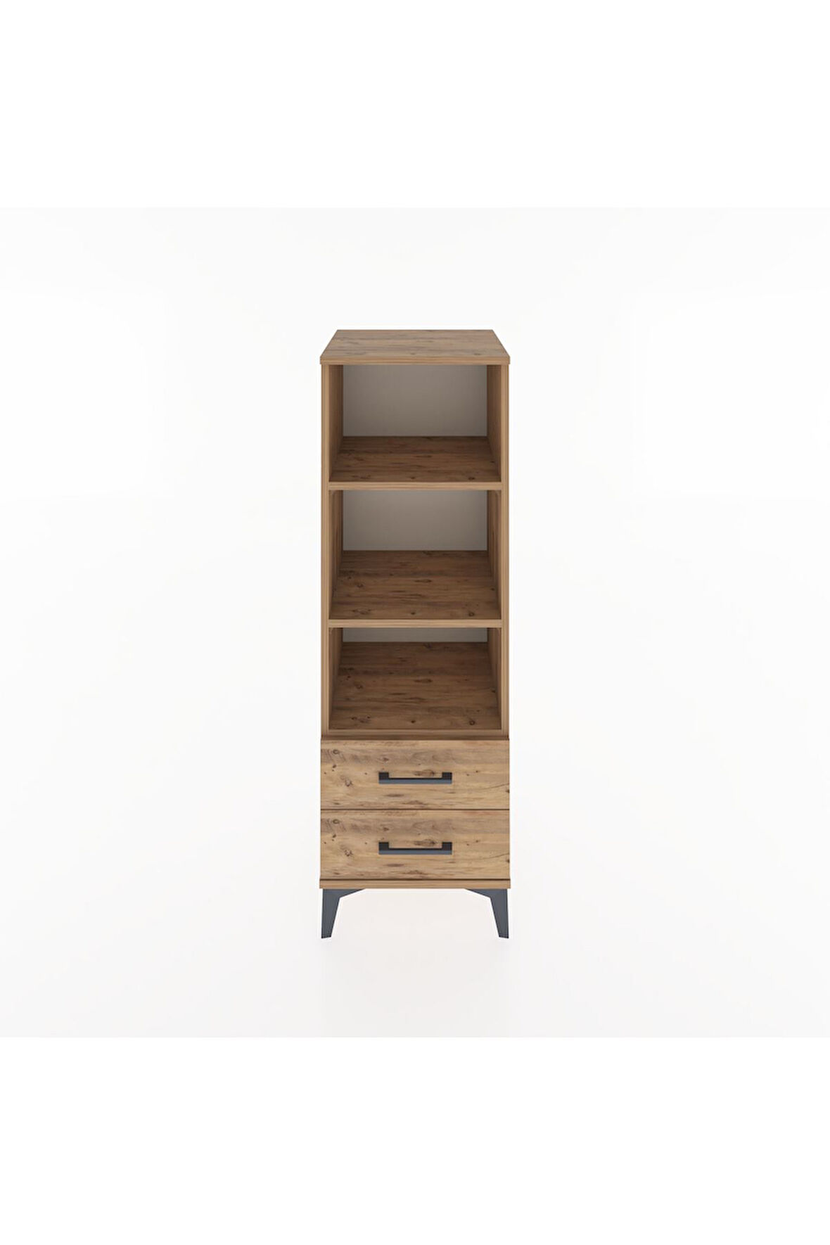 Hyperion Dolap 3 Raflı 2 Çekmeceli 44x44x134 Çam-Çam