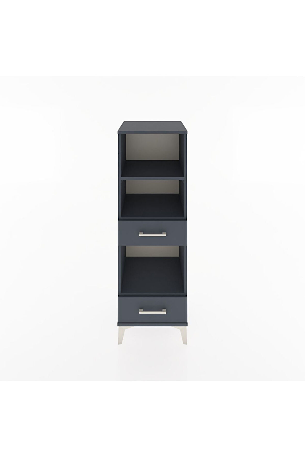 Hyperion Dolap 3 Raflı 2 Çekmeceli 44x44x134 Antrasit-Antrasit