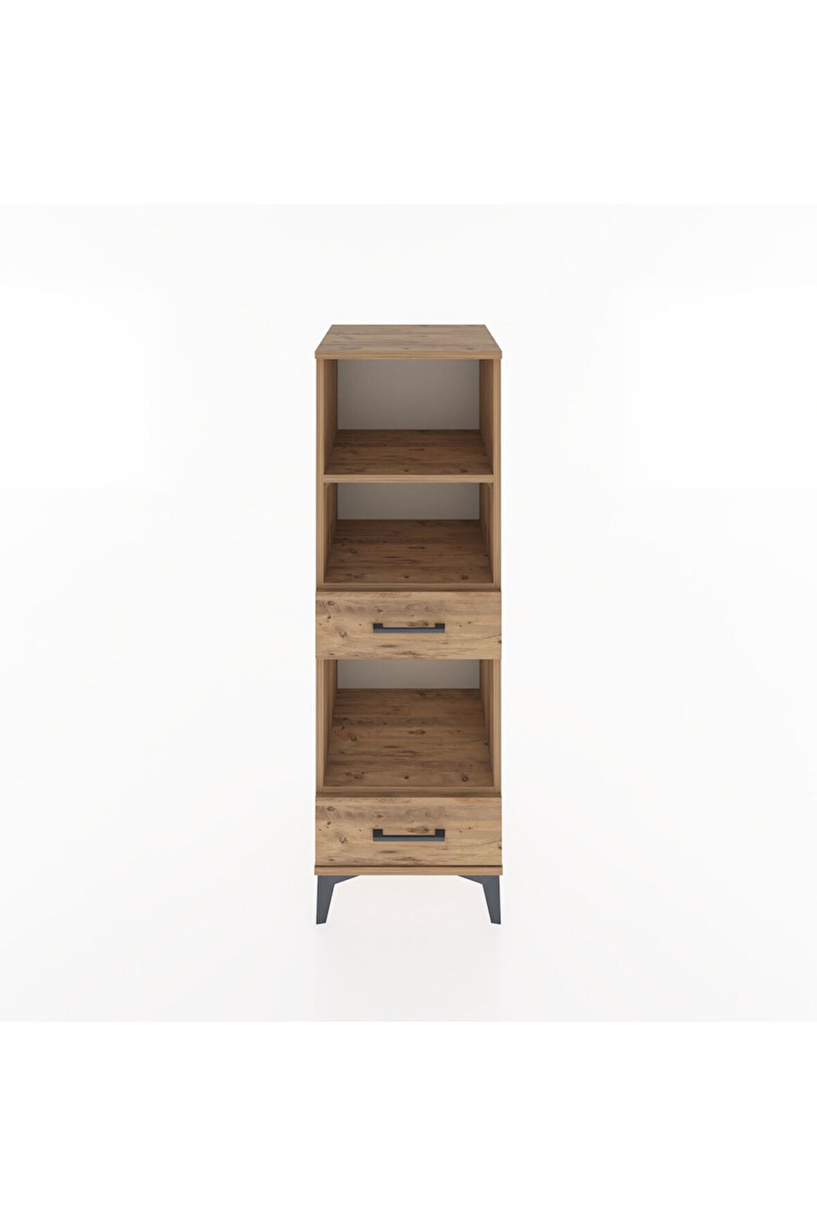 Hyperion Dolap 3 Raflı 2 Çekmeceli 44x44x134 Çam-Çam