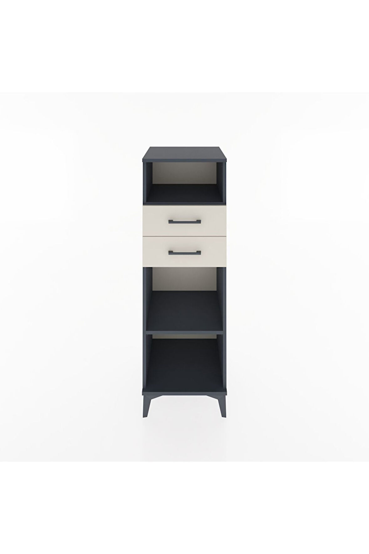 Hyperion Dolap 2 Raflı 2 Çekmeceli 44x44x134 Antrasit-Aytaşı