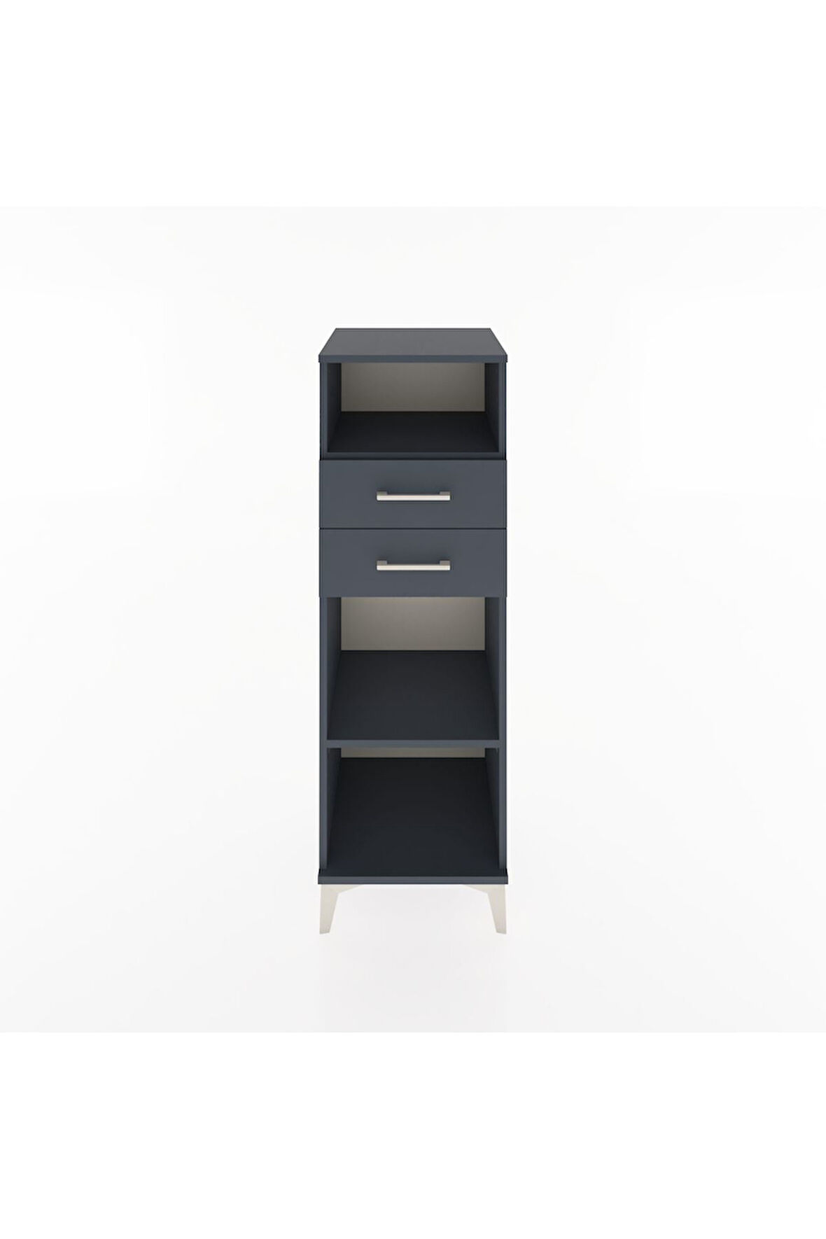 Hyperion Dolap 2 Raflı 2 Çekmeceli 44x44x134 Antrasit-Antrasit