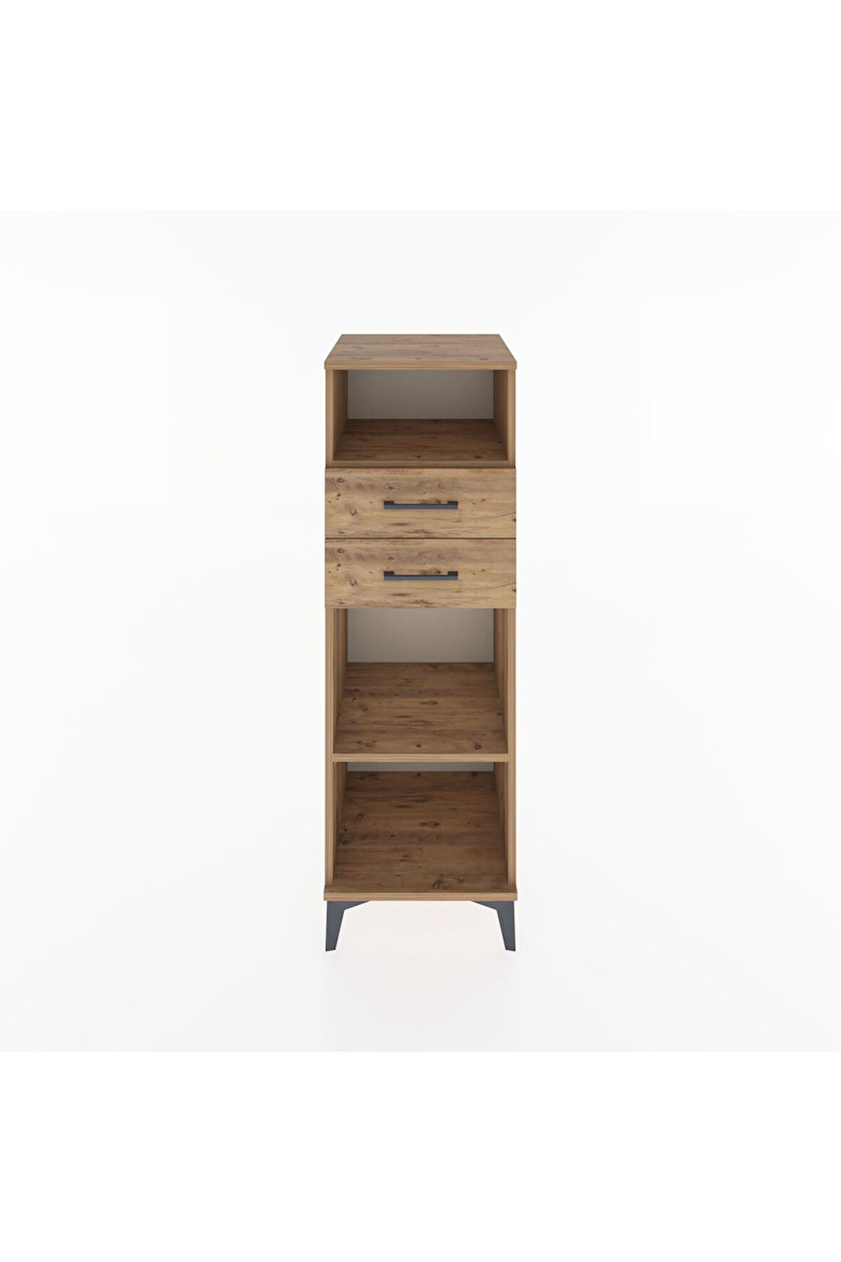 Hyperion Dolap 2 Raflı 2 Çekmeceli 44x44x134 Çam-Çam