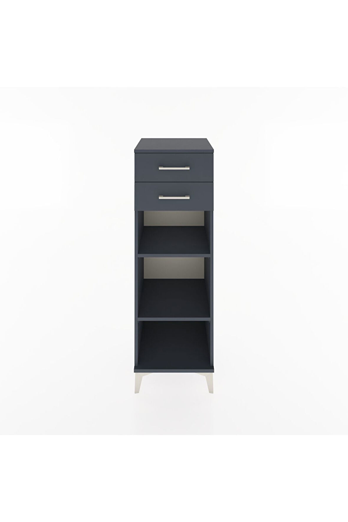 Hyperion Dolap 2 Raflı 2 Çekmeceli 44x44x134 Antrasit-Antrasit