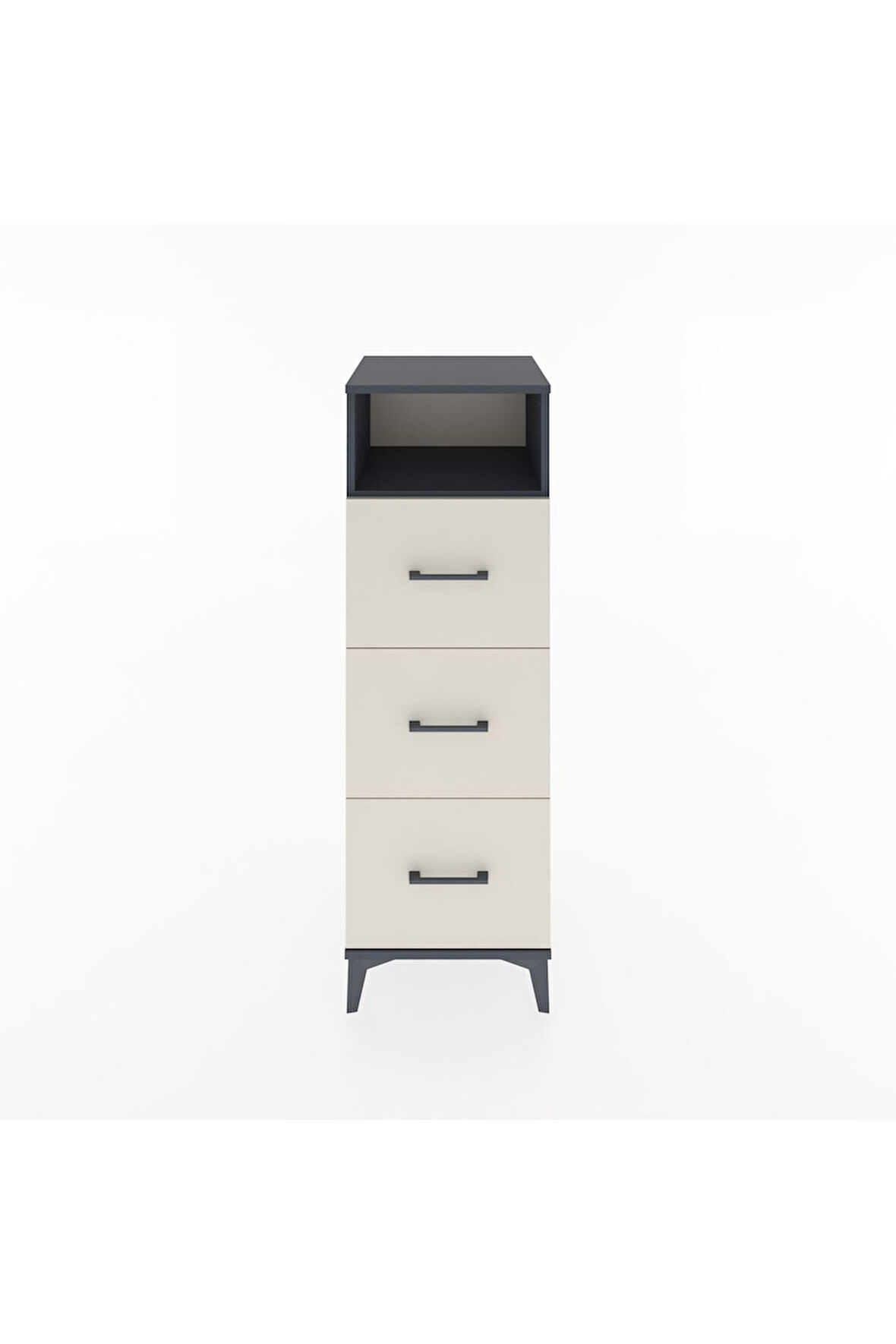 Hyperion Dolap Tek Raflı 3 Çekmeceli 44x44x134 Antrasit-Aytaşı