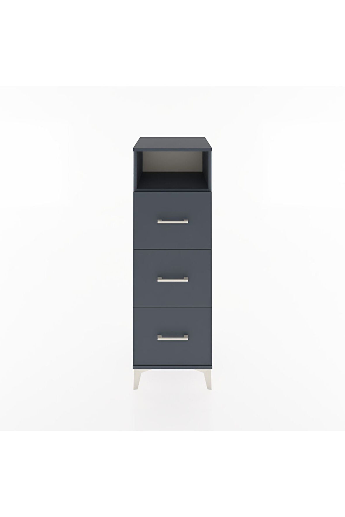 Hyperion Dolap Tek Raflı 3 Çekmeceli 44x44x134 Antrasit-Antrasit