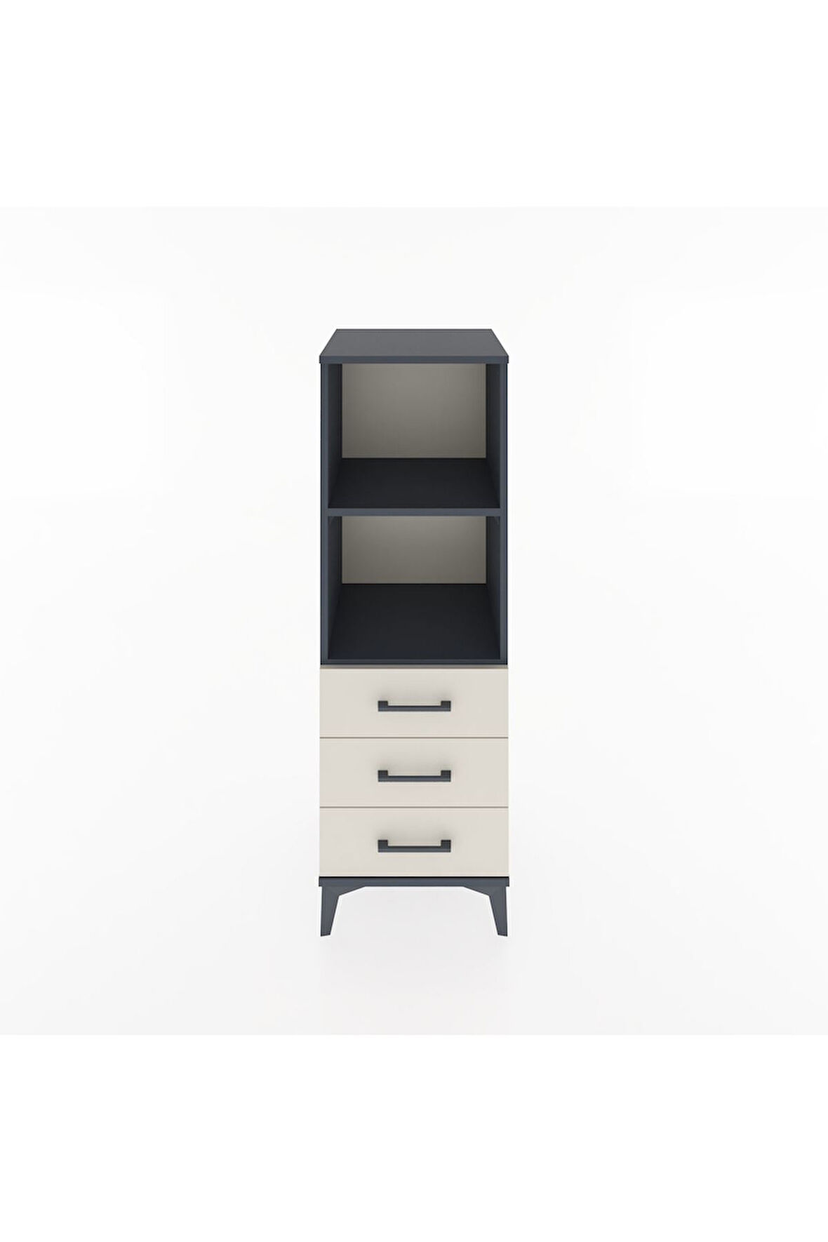 Hyperion Dolap 2 Raflı 3 Çekmeceli 44x44x134 Antrasit-Aytaşı