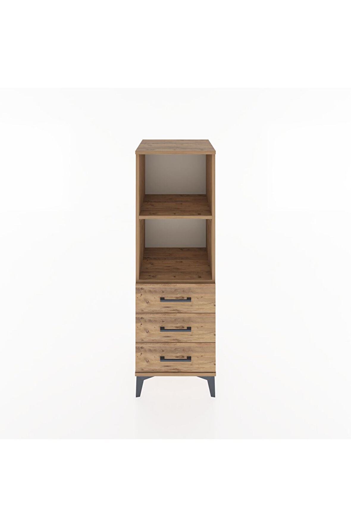 Hyperion Dolap 2 Raflı 3 Çekmeceli 44x44x134 Çam-Çam