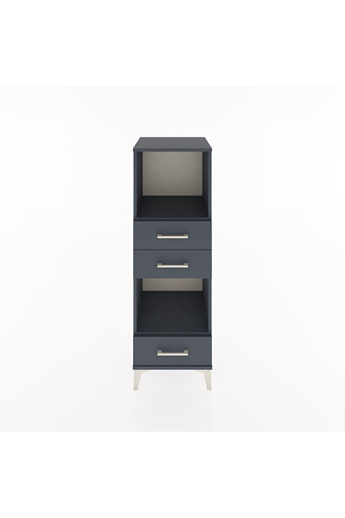 Hyperion Dolap 2 Raflı 3 Çekmeceli 44x44x134 Antrasit-Antrasit