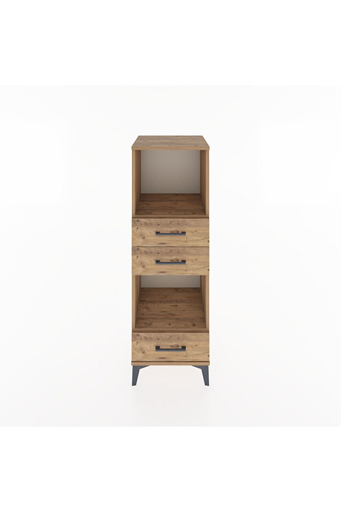 Hyperion Dolap 2 Raflı 3 Çekmeceli 44x44x134 Çam-Çam