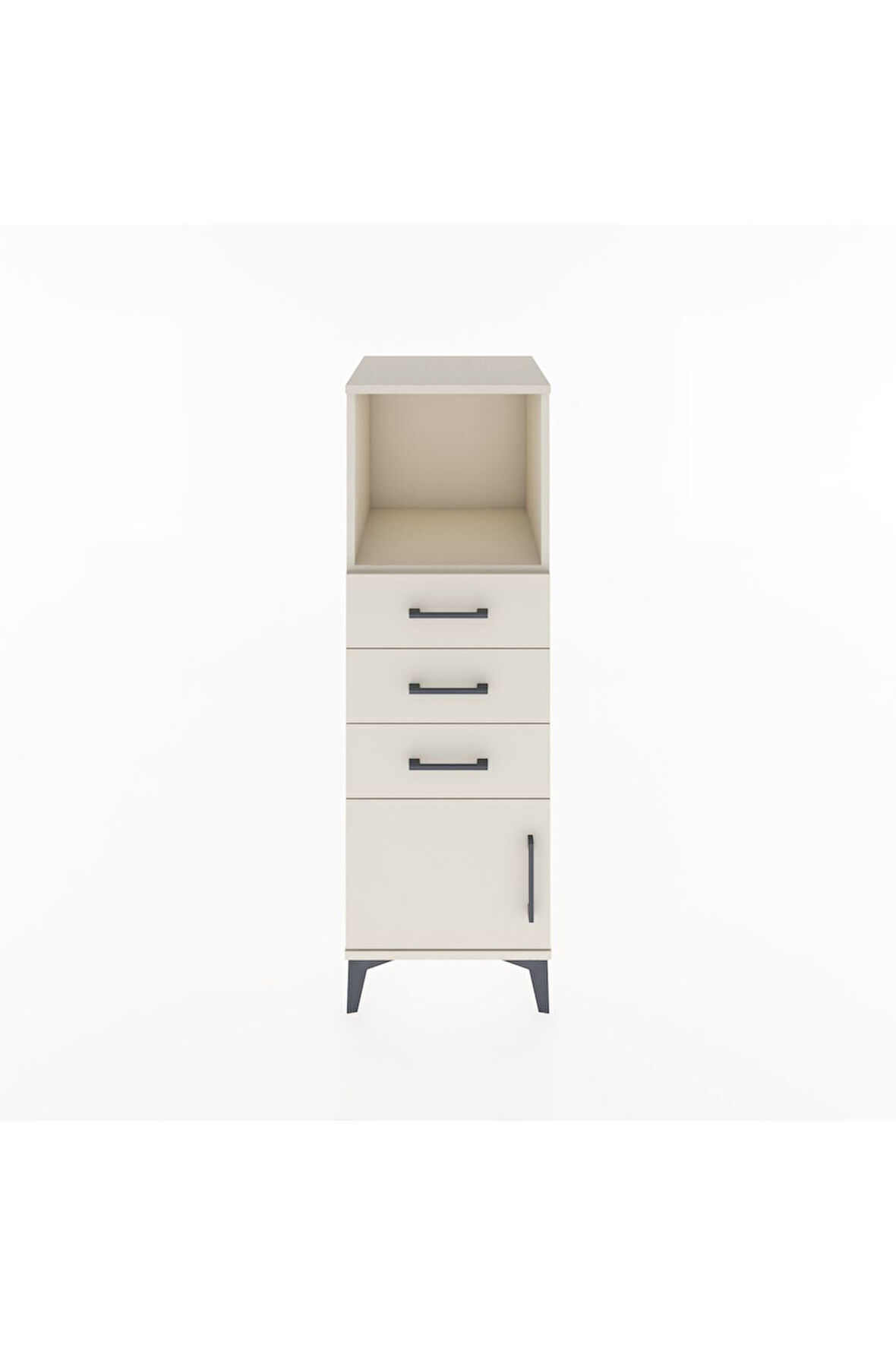 Hyperion Dolap Tek Raflı 3 Çekmeceli Tek Kapaklı 44x44x134 Aytaşı-Aytaşı