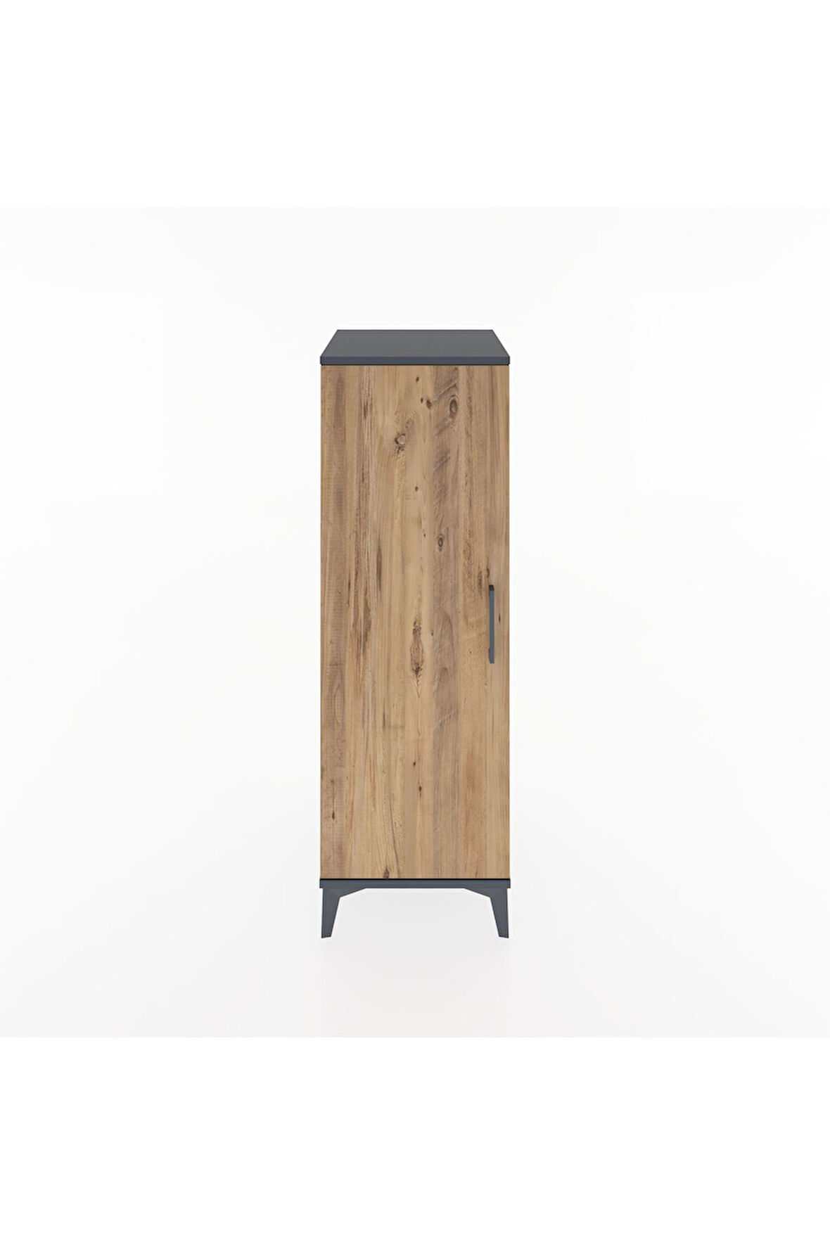 Hyperion Dolap Tek Kapaklı Tek Askılı 44x44x134 Antrasit-Çam