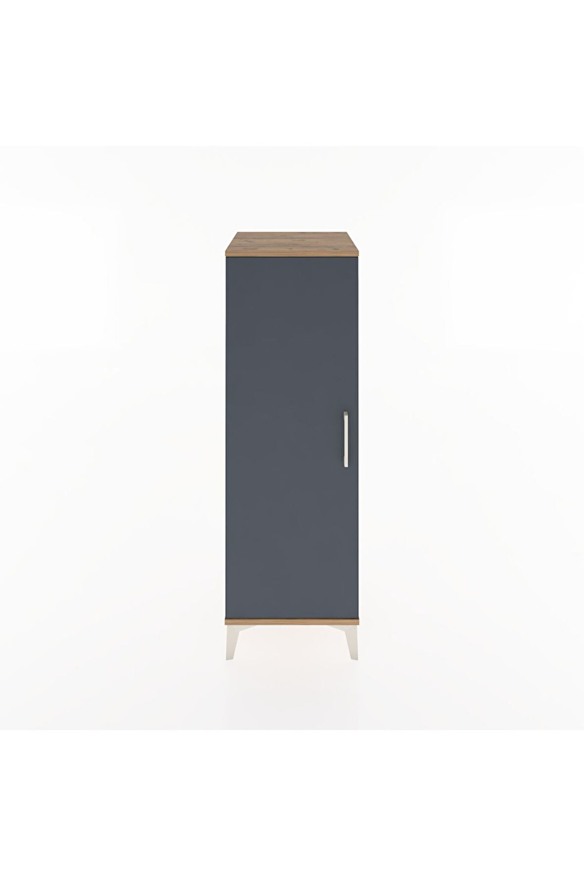 Hyperion Dolap Tek Kapaklı Tek Askılı 44x44x134 Çam-Antrasit