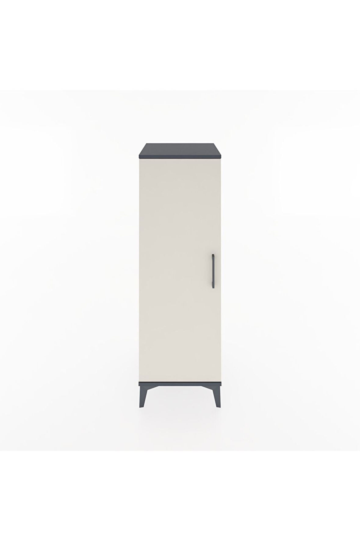 Hyperion Dolap Tek Raflı Tek Kapaklı Tek Askılı 44x44x134 Antrasit-Aytaşı
