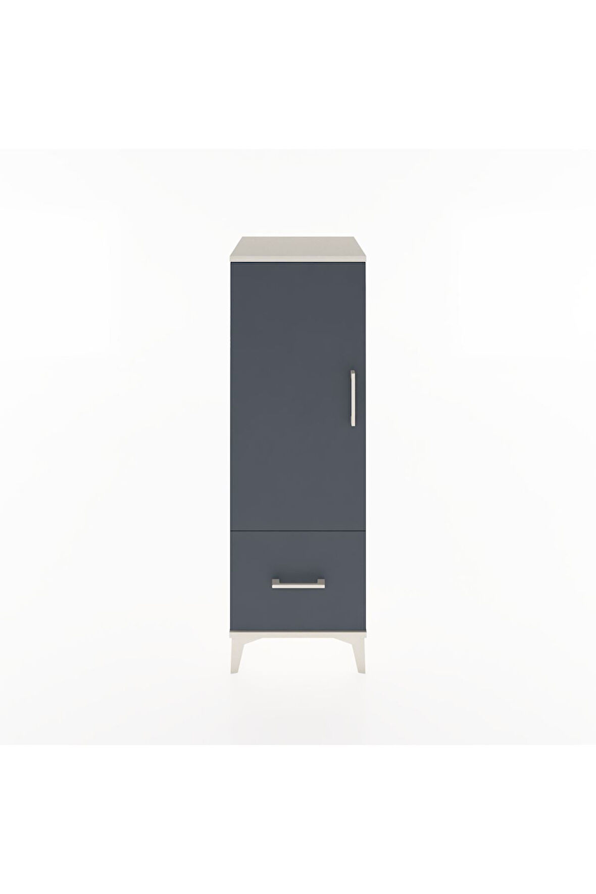 Hyperion Dolap Tek Raflı Tek Çekmeceli Tek Askılı 44x44x134 Aytaşı-Antrasit