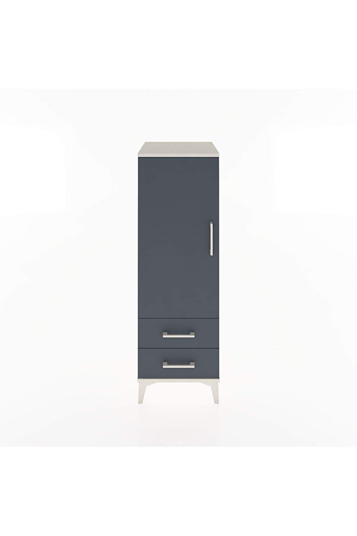 Hyperion Dolap Tek Raflı 2 Çekmeceli Tek Askılı 44x44x134 Aytaşı-Antrasit