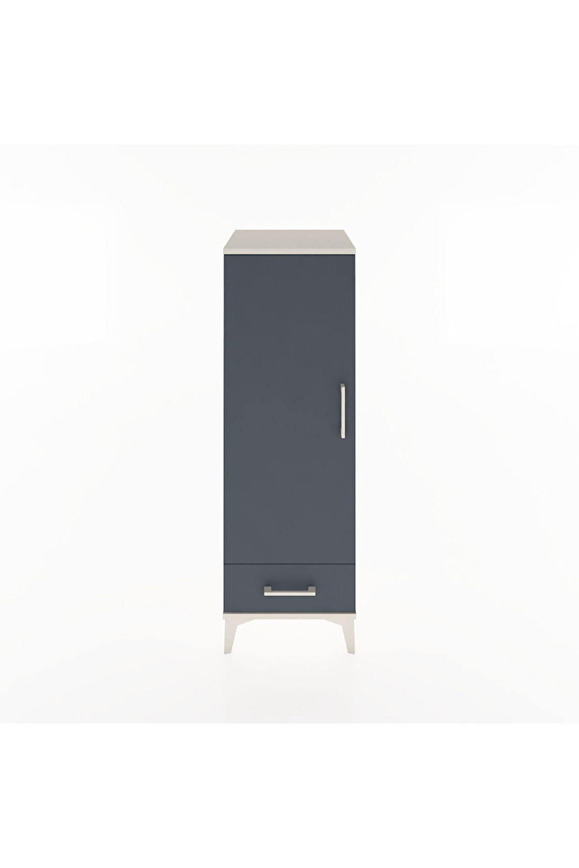 Hyperion Dolap Tek Raflı Tek Çekmeceli Tek Askılı 44x44x134 Aytaşı-Antrasit