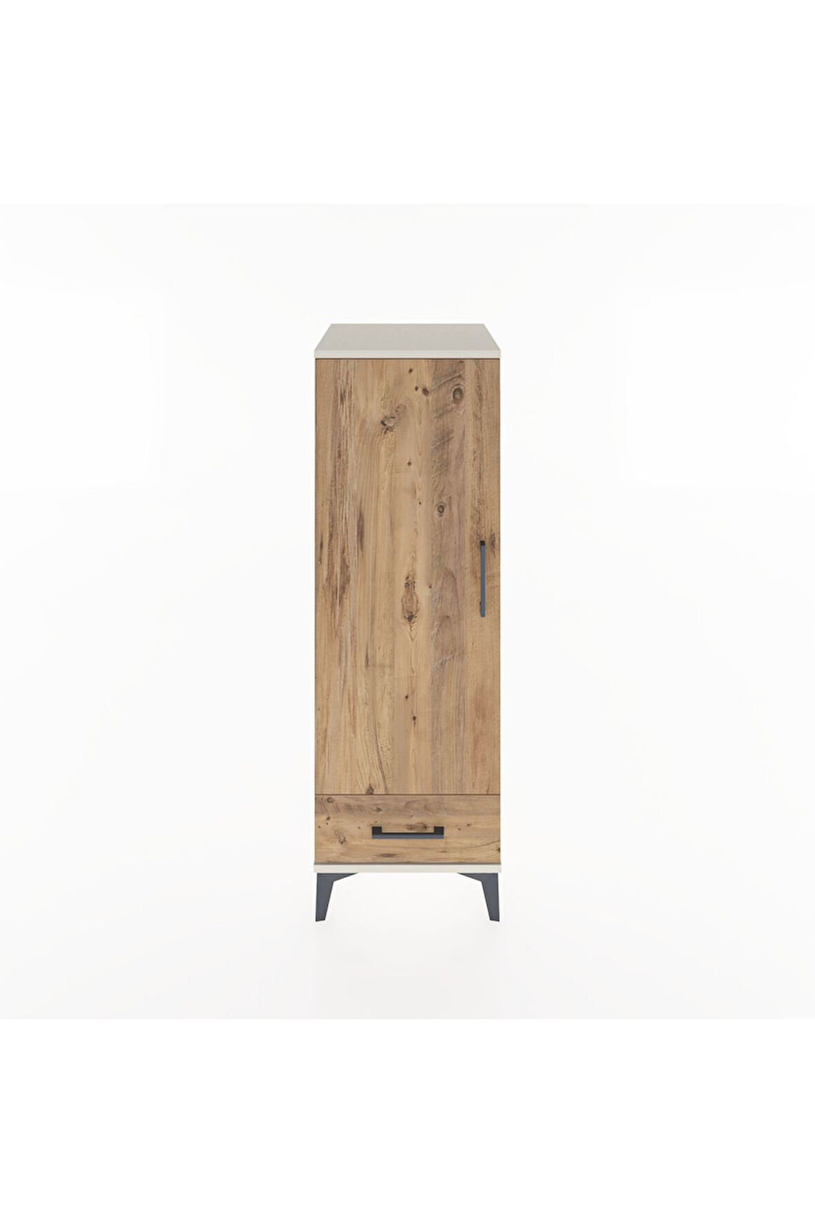Hyperion Dolap Tek Raflı Tek Çekmeceli Tek Askılı 44x44x134 Aytaşı-Çam