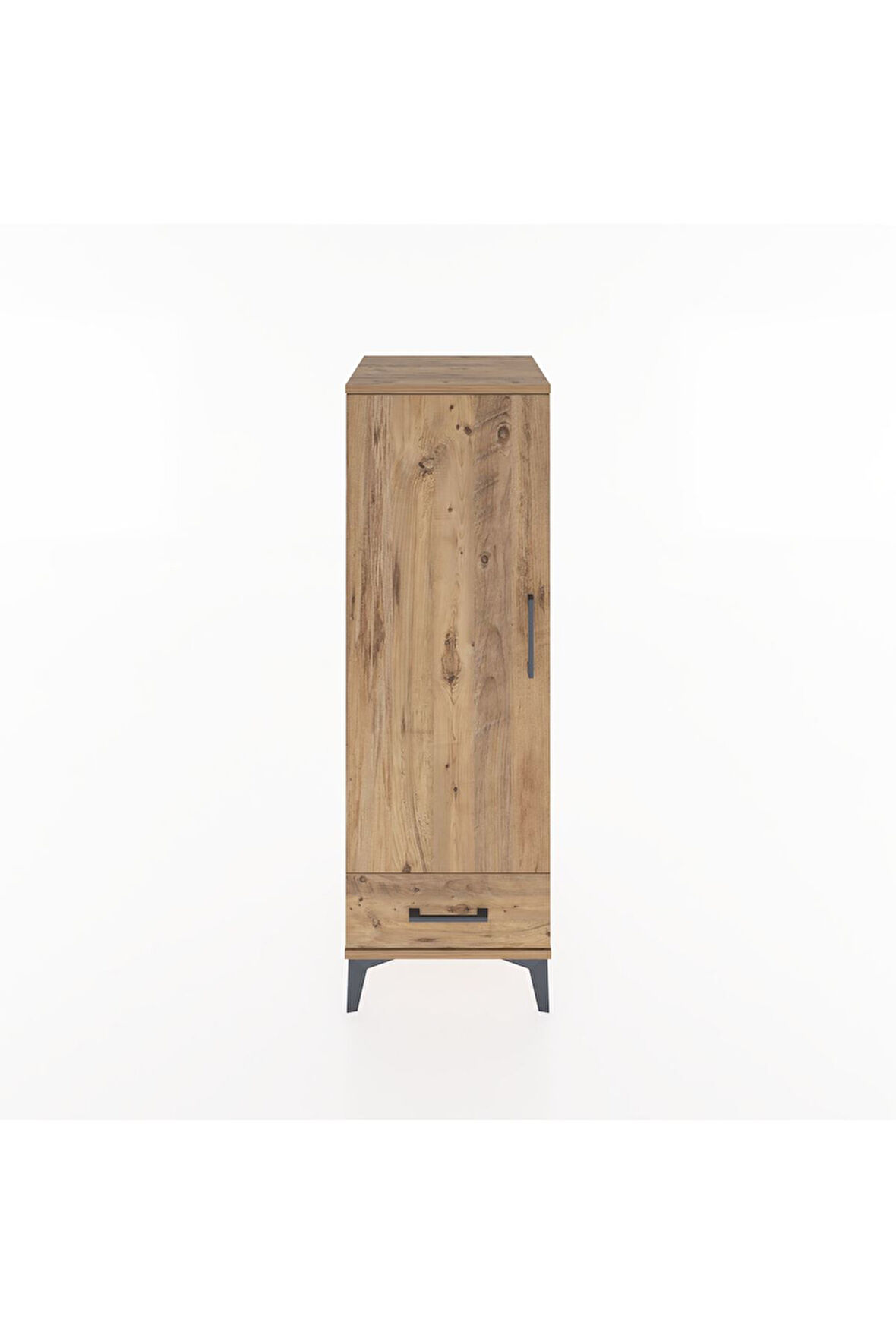 Hyperion Dolap Tek Raflı Tek Çekmeceli Tek Askılı 44x44x134 Çam-Çam