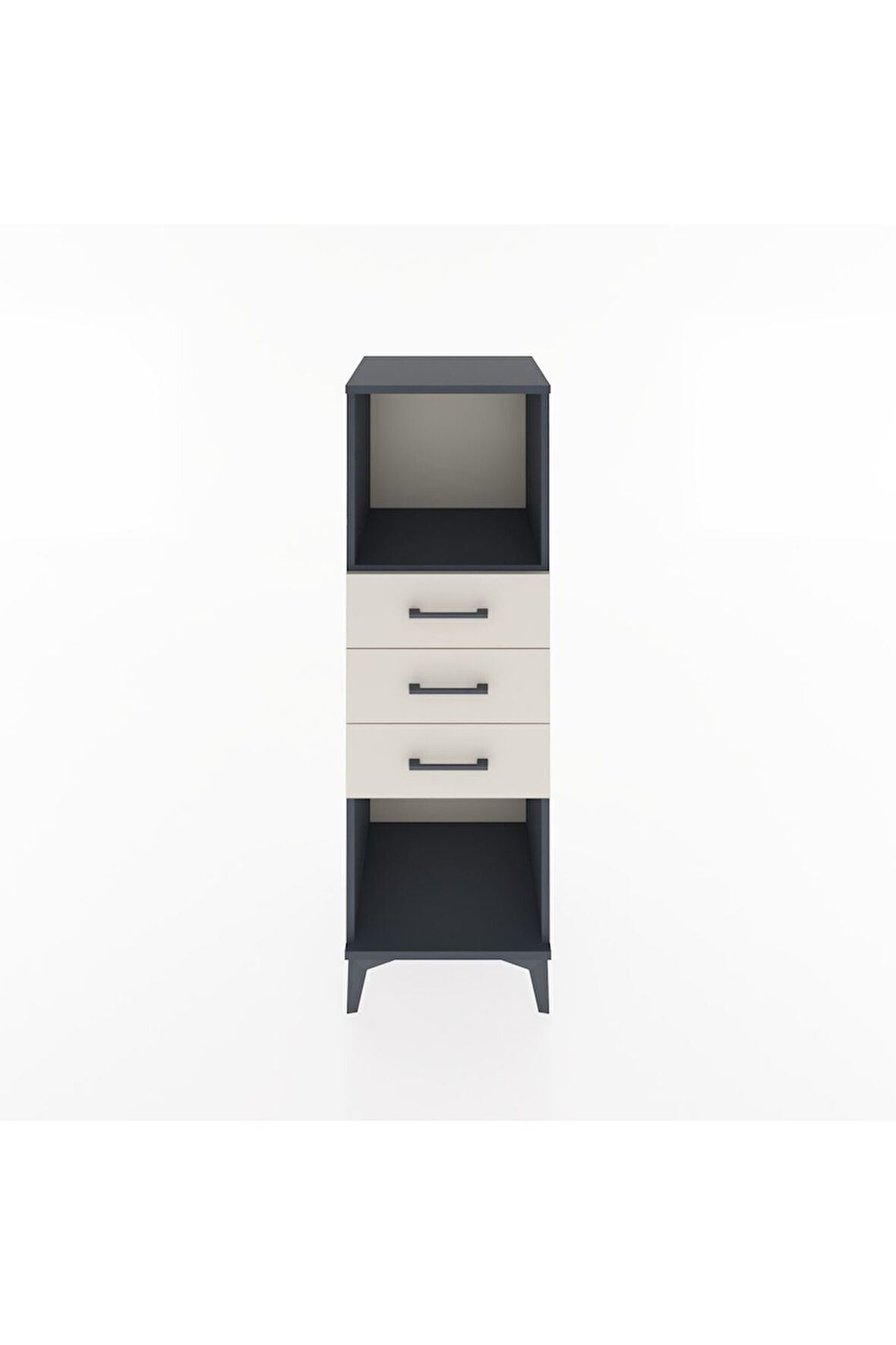 Hyperion Dolap Tek Raflı 3 Çekmeceli 44x44x134 Antrasit-Aytaşı
