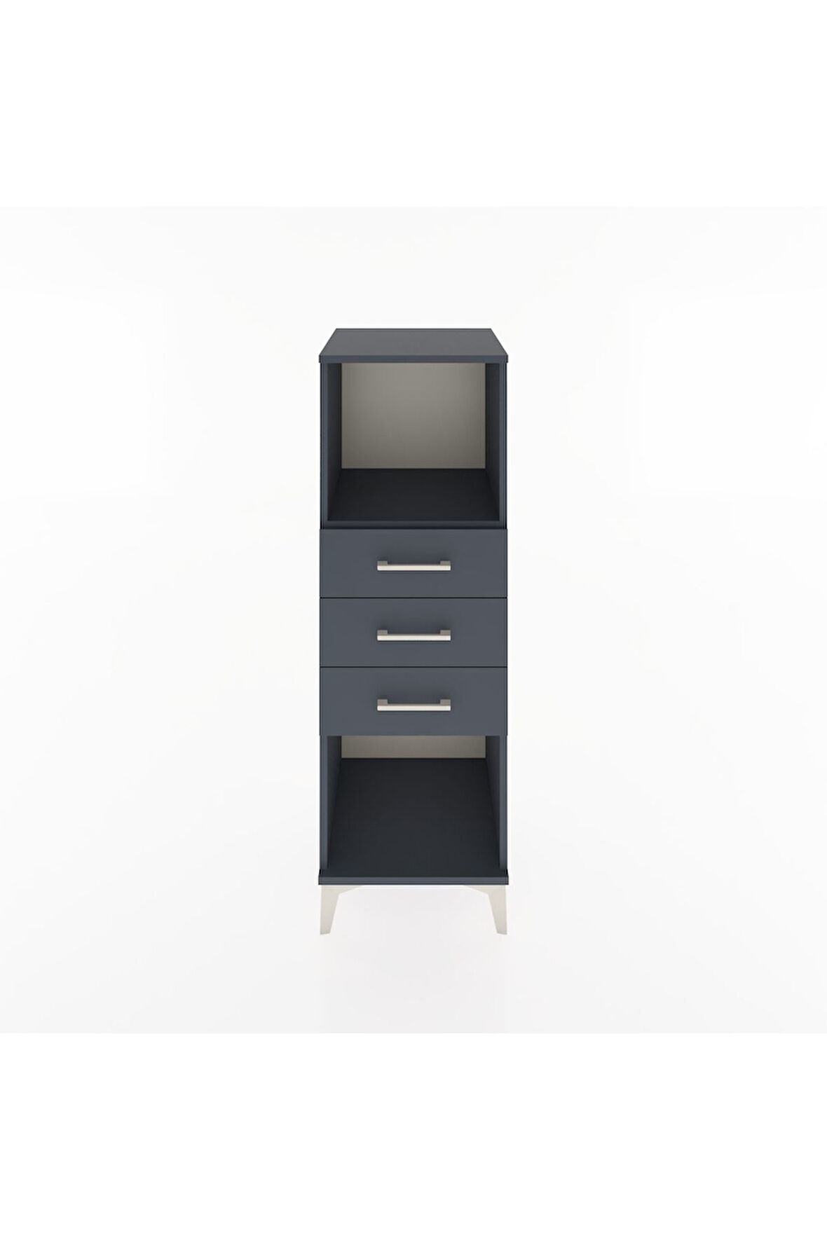 Hyperion Dolap Tek Raflı 3 Çekmeceli 44x44x134 Antrasit-Antrasit