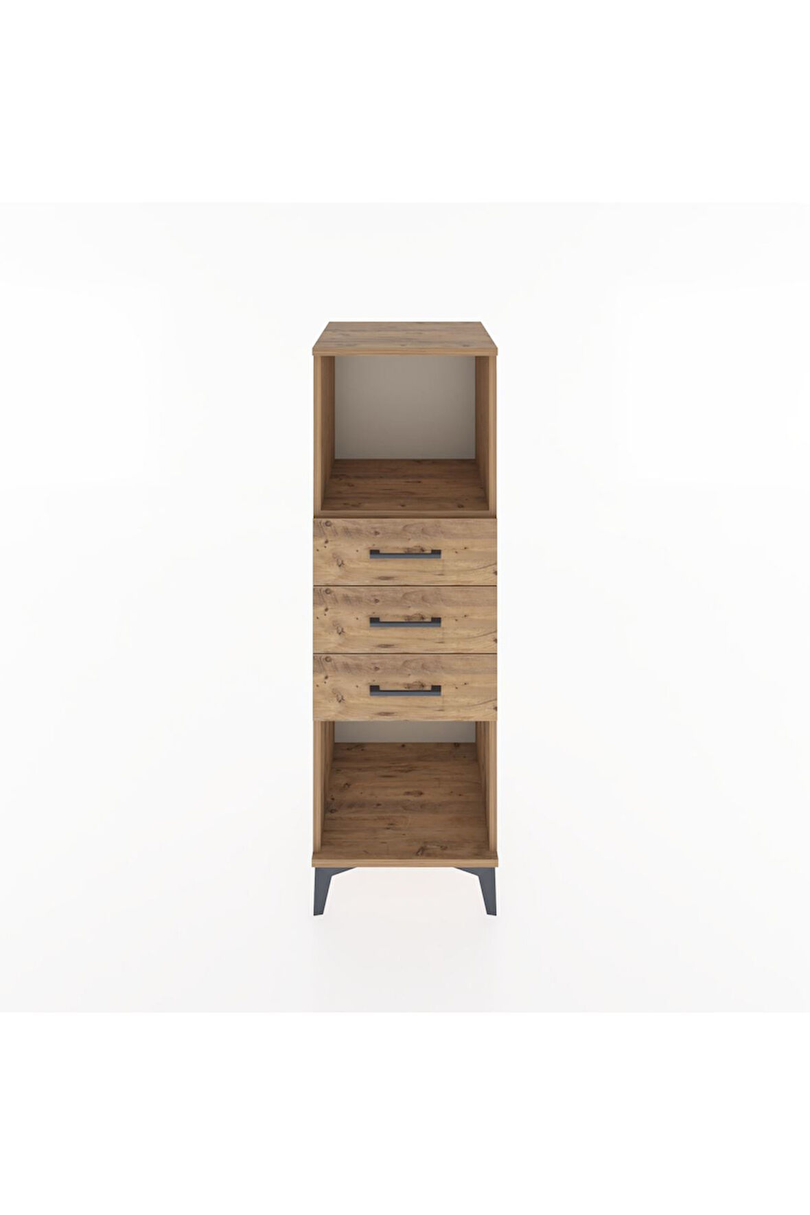 Hyperion Dolap Tek Raflı 3 Çekmeceli 44x44x134 Çam-Çam