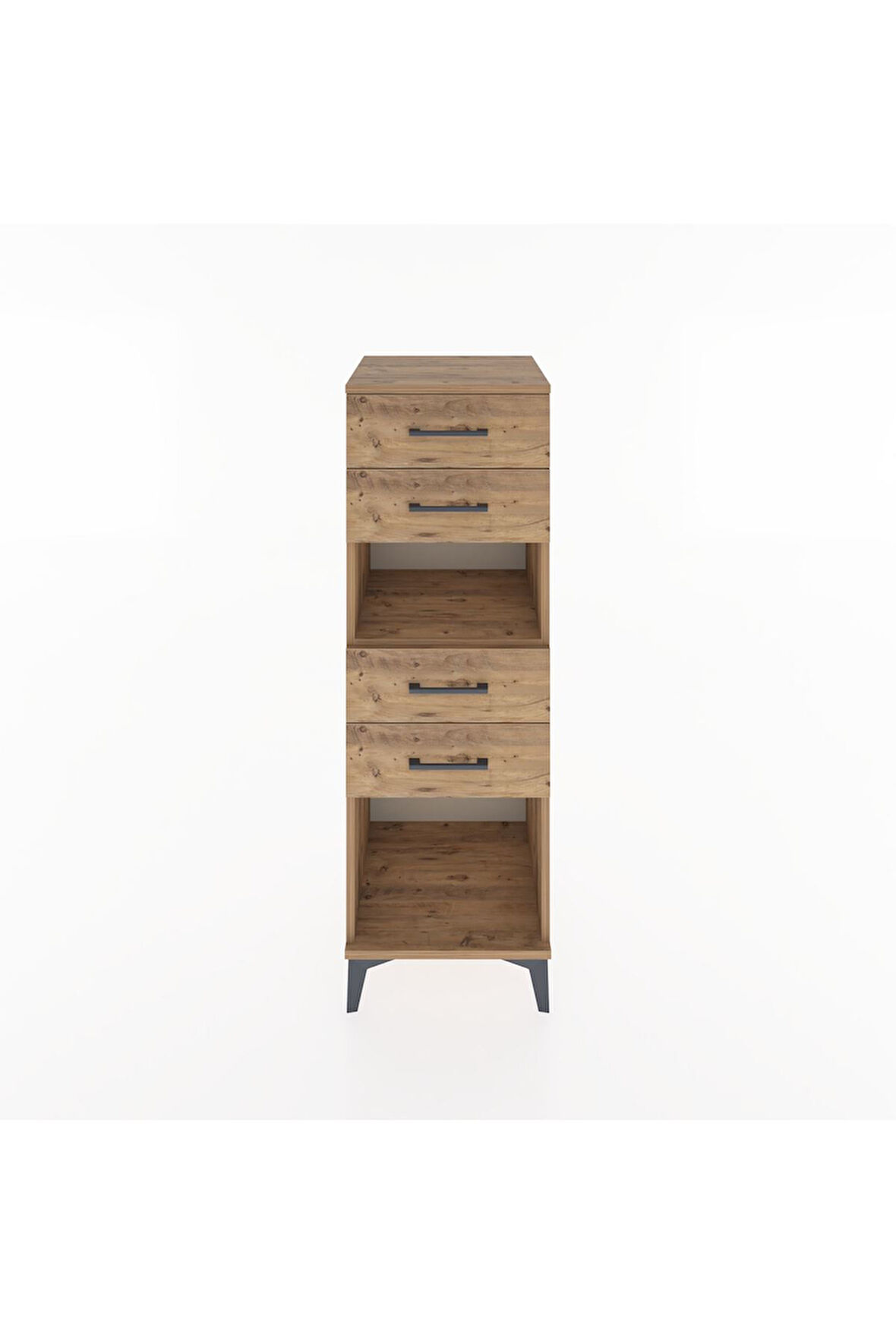 Hyperion Dolap Tek Raflı 4 Çekmeceli 44x44x134 Çam-Çam