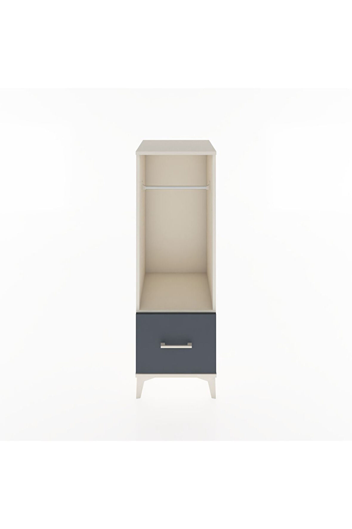 Hyperion Dolap Tek Raflı Tek Çekmeceli Tek Askılı 44x44x134 Aytaşı-Antrasit