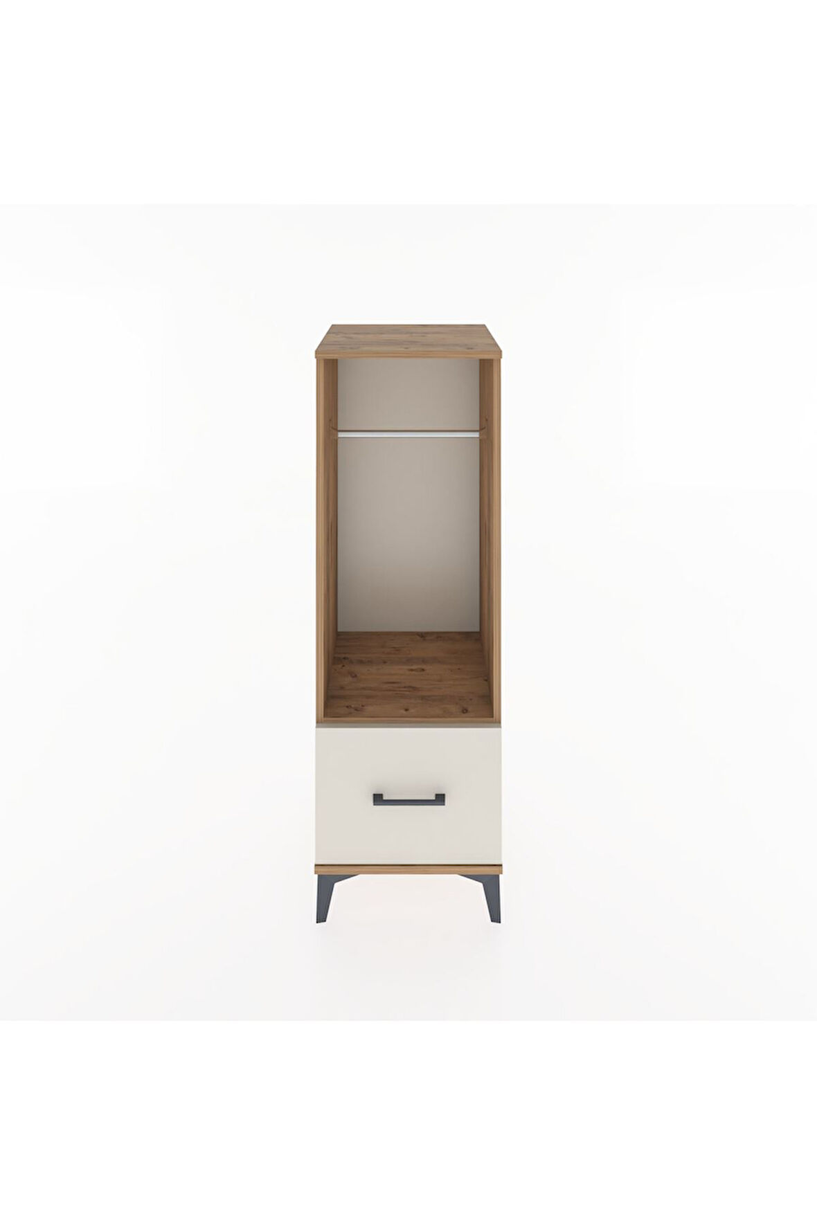 Hyperion Dolap Tek Raflı Tek Çekmeceli Tek Askılı 44x44x134 Çam-Aytaşı