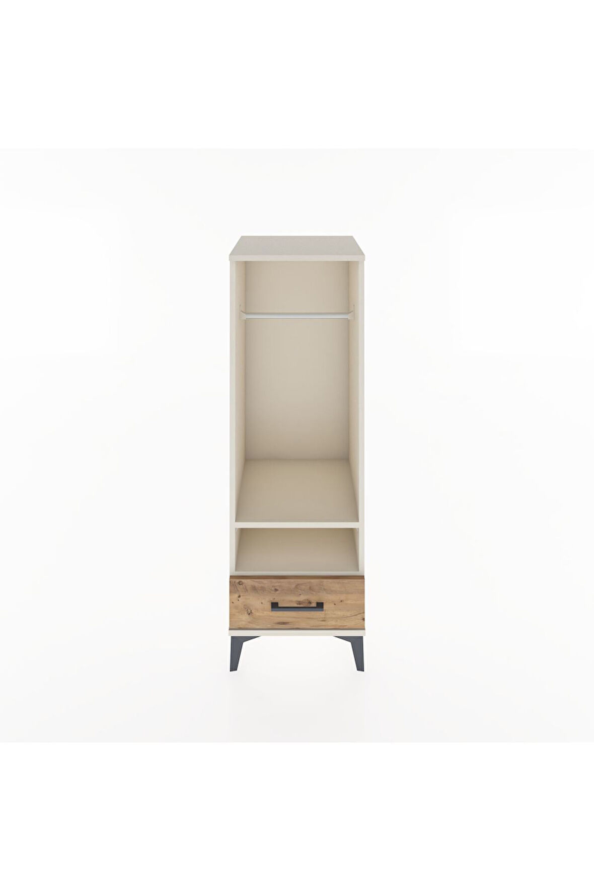 Hyperion Dolap 2 Raflı Tek Çekmeceli Tek Askılı 44x44x134 Aytaşı-Çam