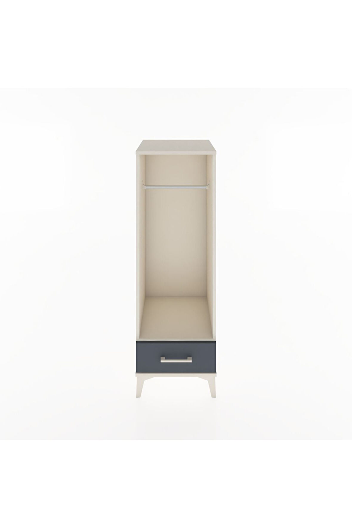 Hyperion Dolap Tek Raflı Tek Çekmeceli Tek Askılı 44x44x134 Aytaşı-Antrasit