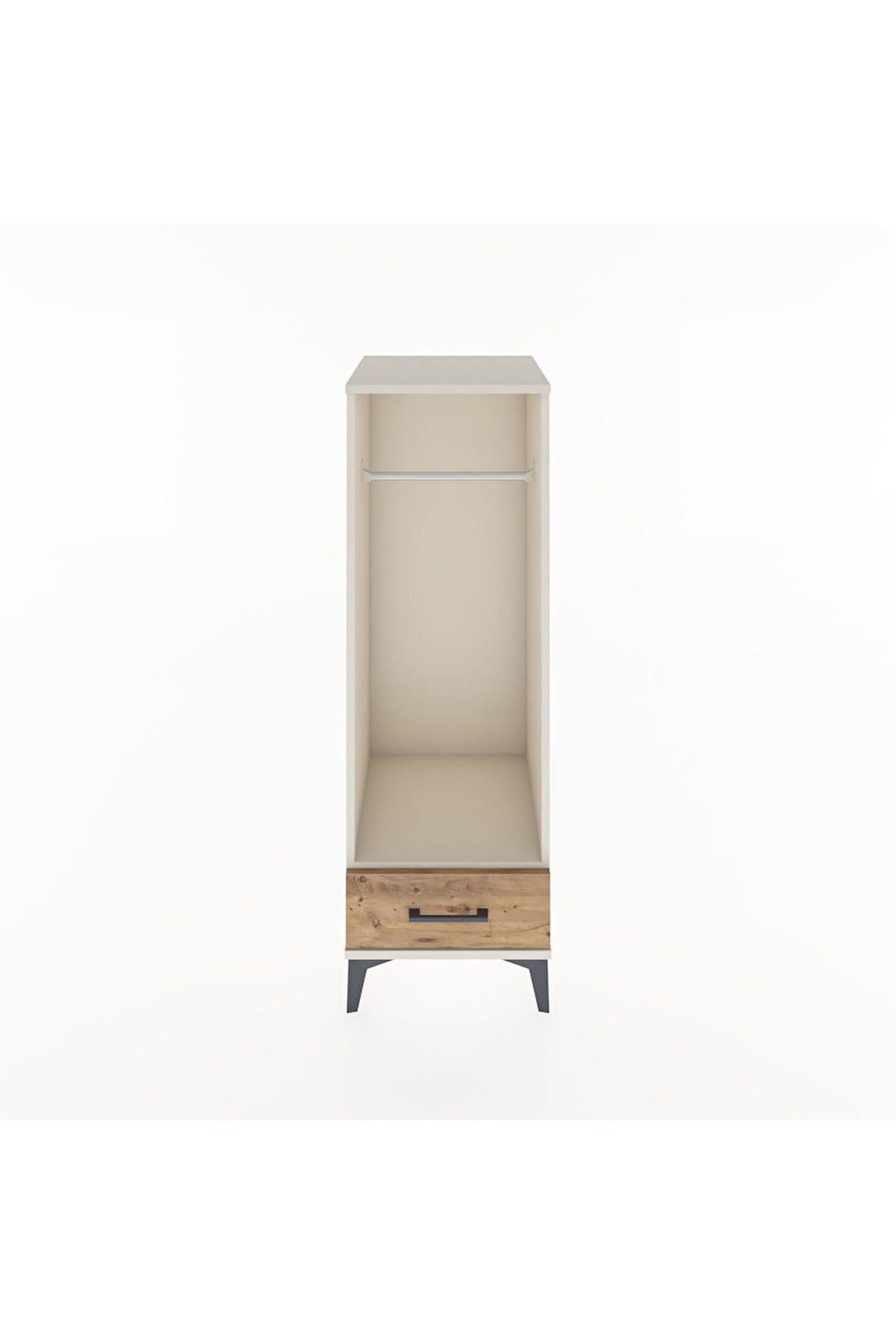 Hyperion Dolap Tek Raflı Tek Çekmeceli Tek Askılı 44x44x134 Aytaşı-Çam