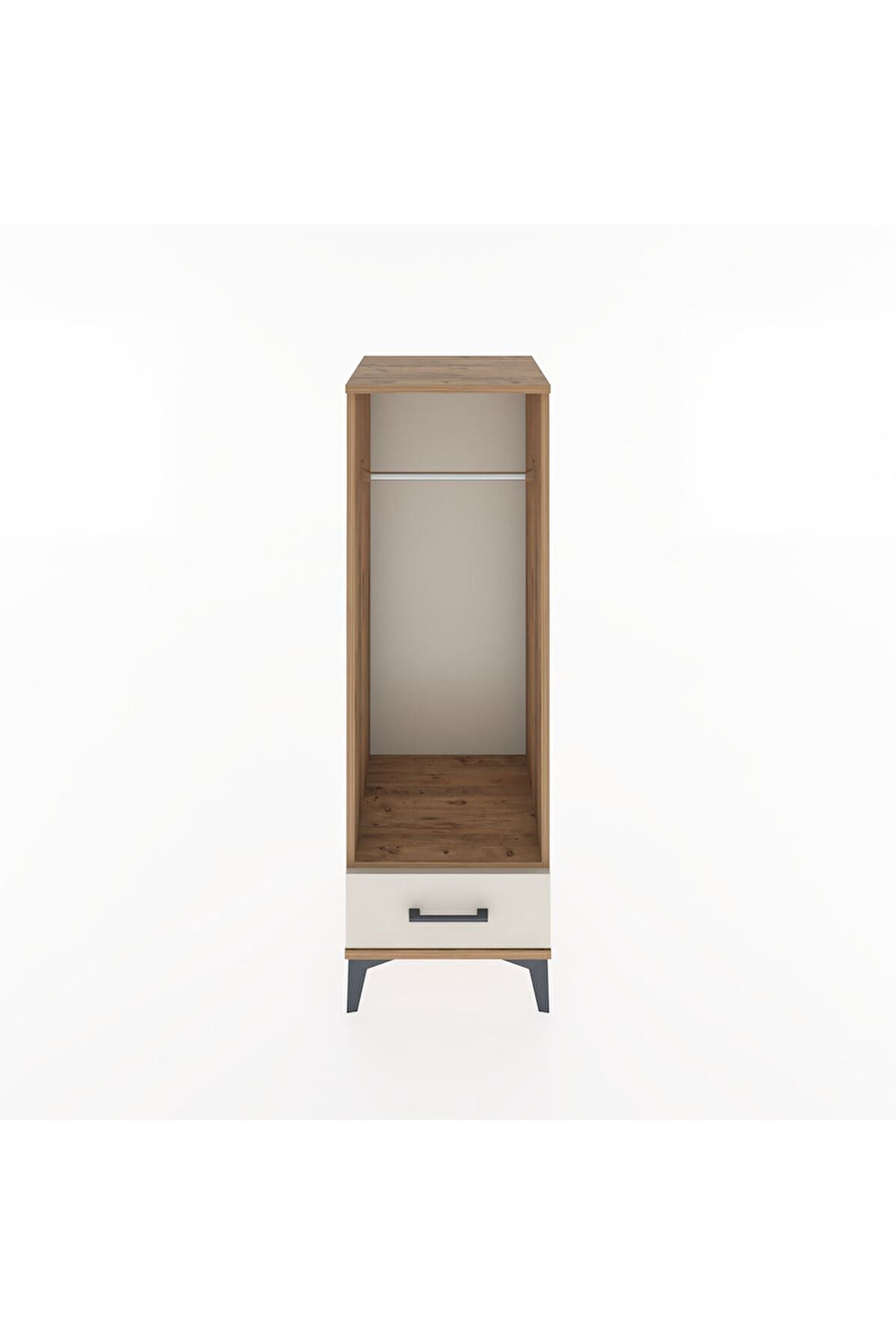 Hyperion Dolap Tek Raflı Tek Çekmeceli Tek Askılı 44x44x134 Çam-Aytaşı
