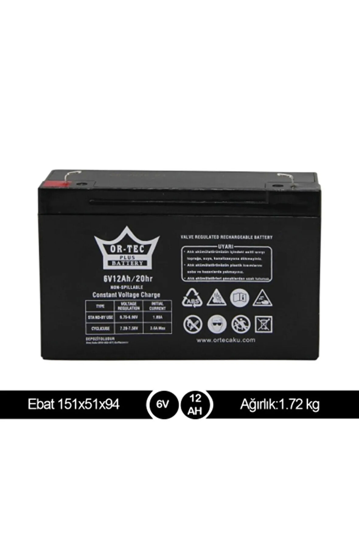 Ortec 6v12 Ah Akü Çocuk Arabası (PİL AKÜ)