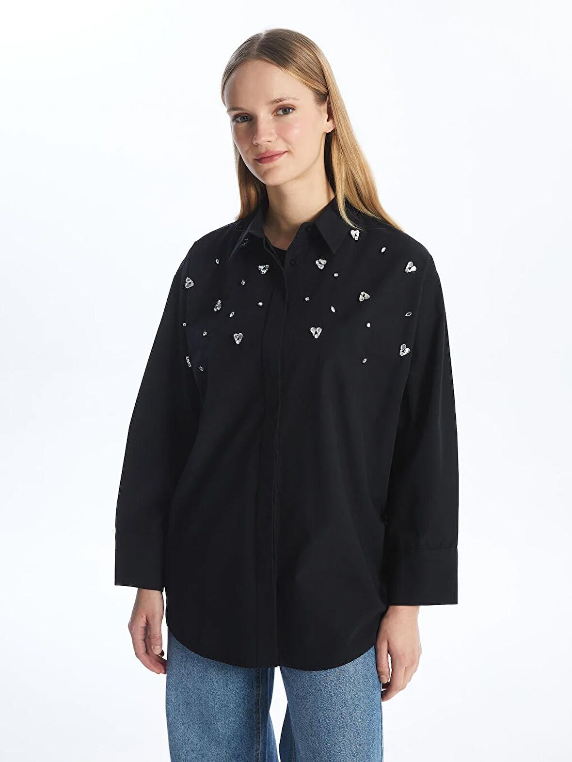 Taş Baskılı Kadın Gömlek Tunik