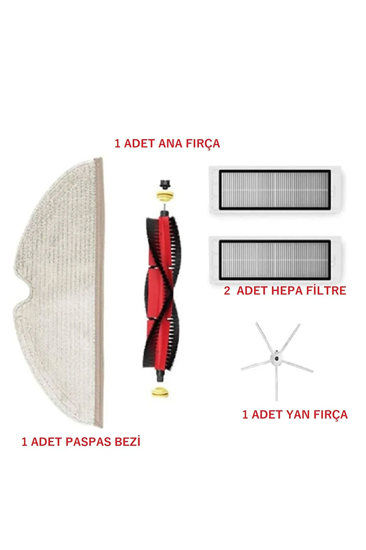 Roborock S5 Max S6 MaxV  S6 Pure Uyumlu Yedek  Parçaları Filtre Fırça Paspas