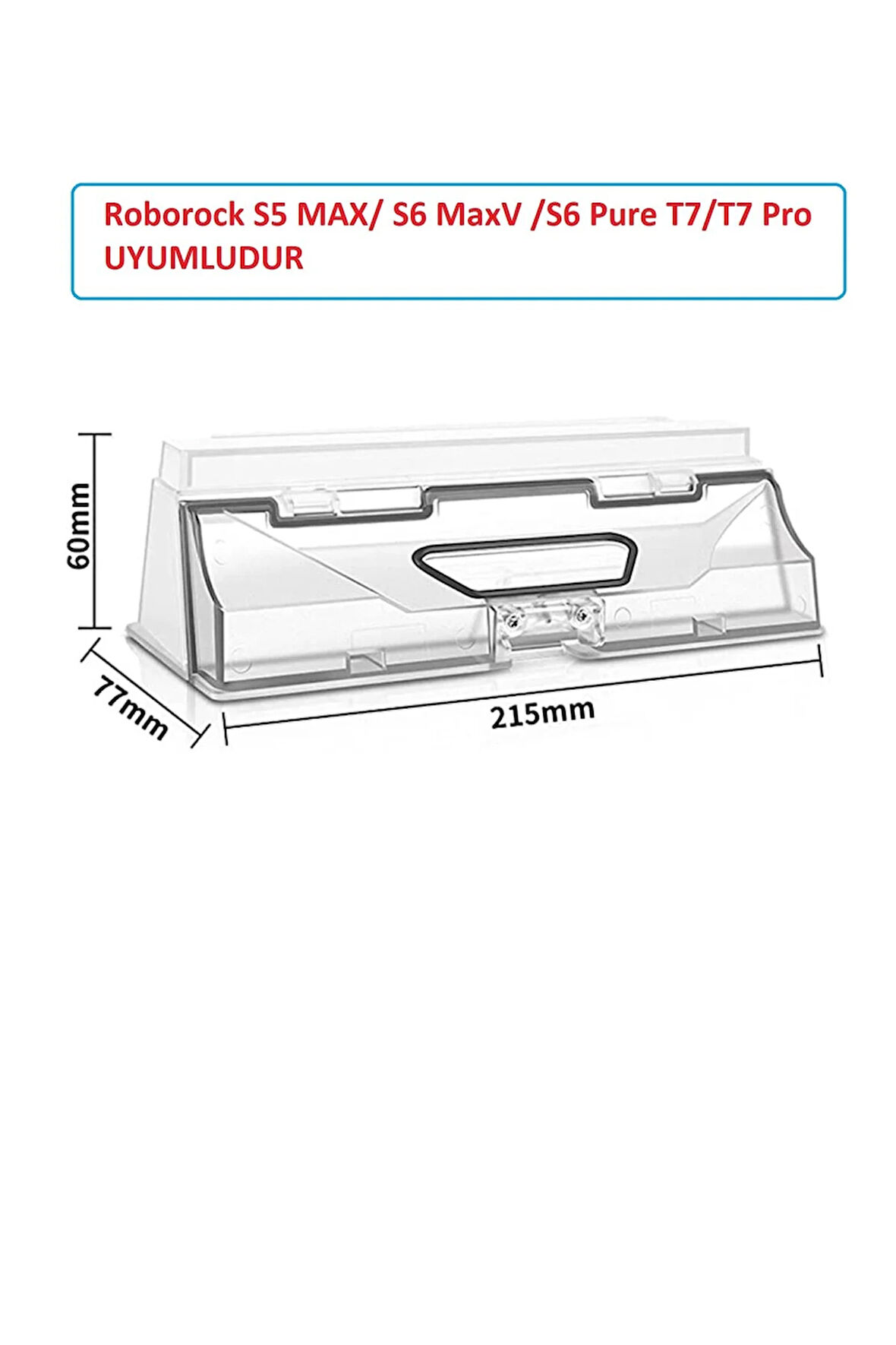 Roborock S5 MAX / S6 MaxV /S6 Pure T7/T7 Pro Robot Süpürge Toz Haznesi Uyumlu
