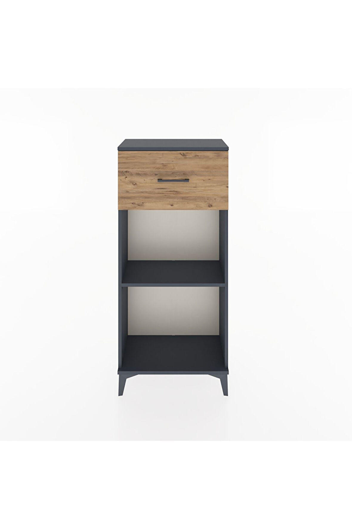 Hyperion Dolap Tek Raflı Tek Çekmeceli 60x44x134 Antrasit-Çam