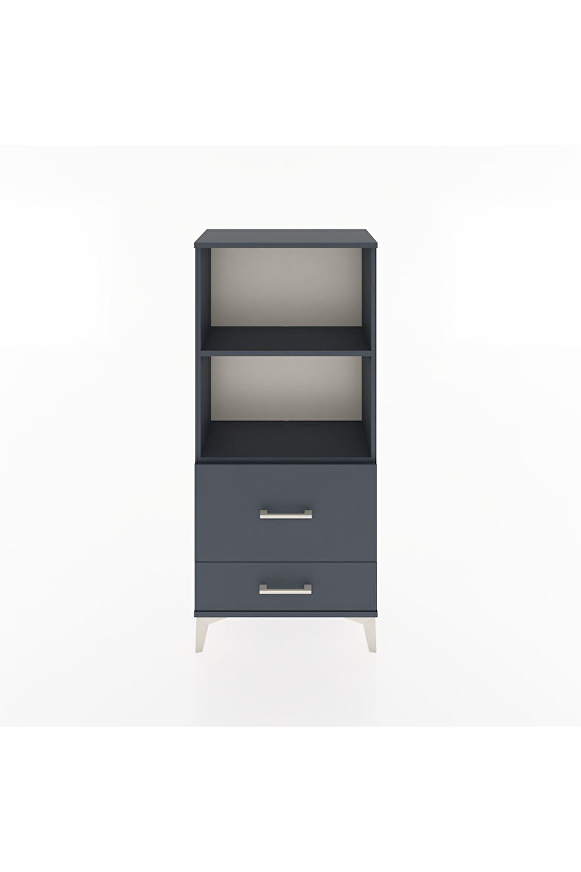 Hyperion Dolap 2 Raflı 2 Çekmeceli 60x44x134 Antrasit-Antrasit