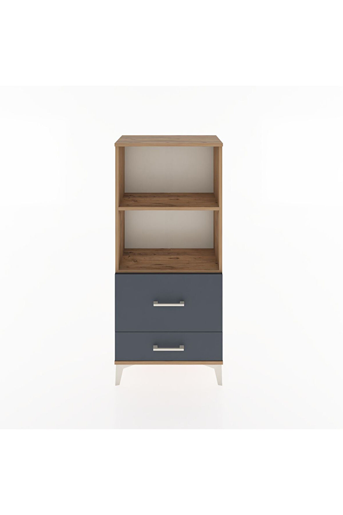 Hyperion Dolap 2 Raflı 2 Çekmeceli 60x44x134 Çam-Antrasit