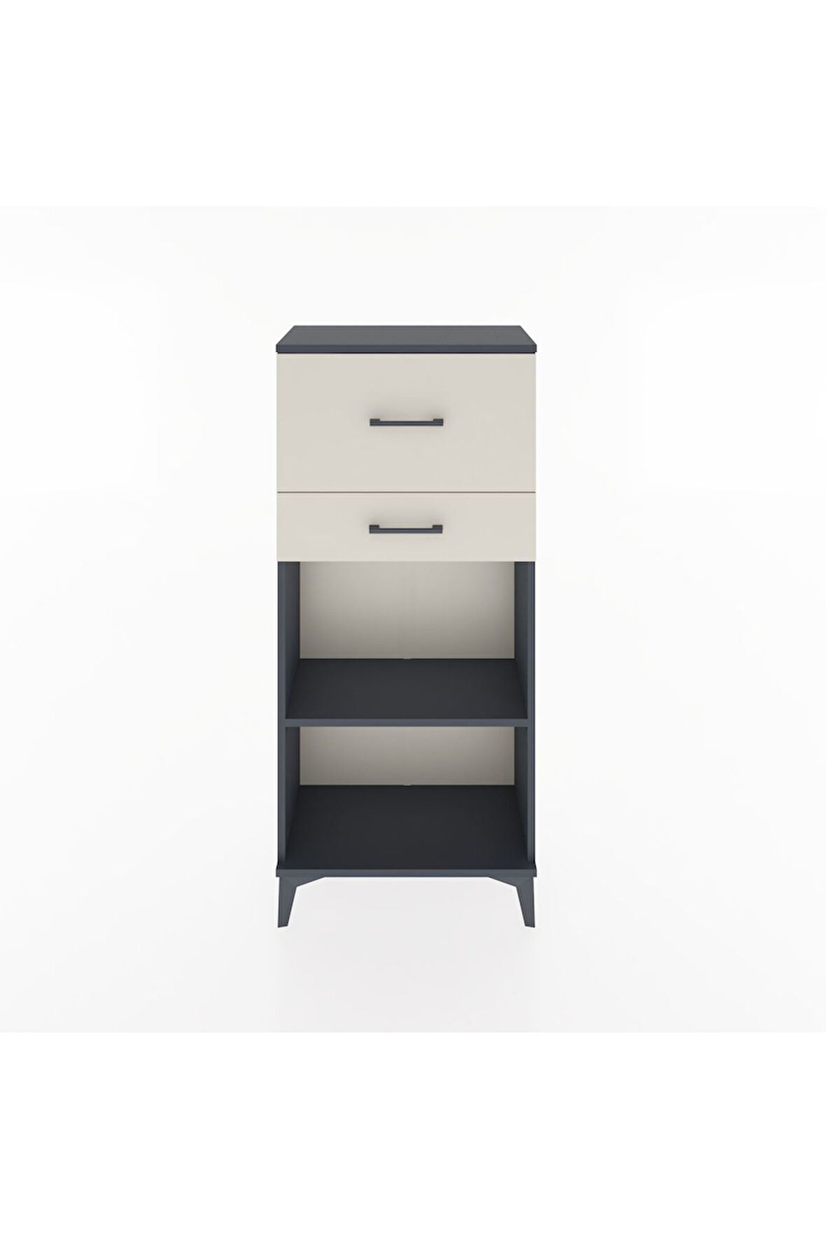 Hyperion Dolap Tek Raflı 2 Çekmeceli 60x44x134 Antrasit-Aytaşı